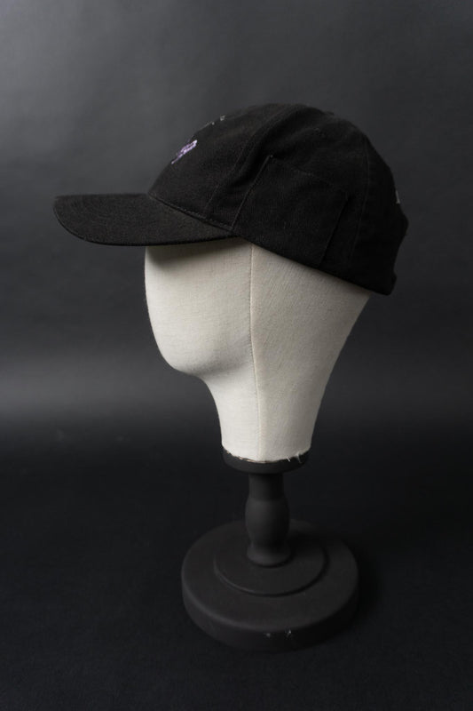 Vintage Kleiner Feigling Cap mit Secret Pocket – schwarze Baseballkappe