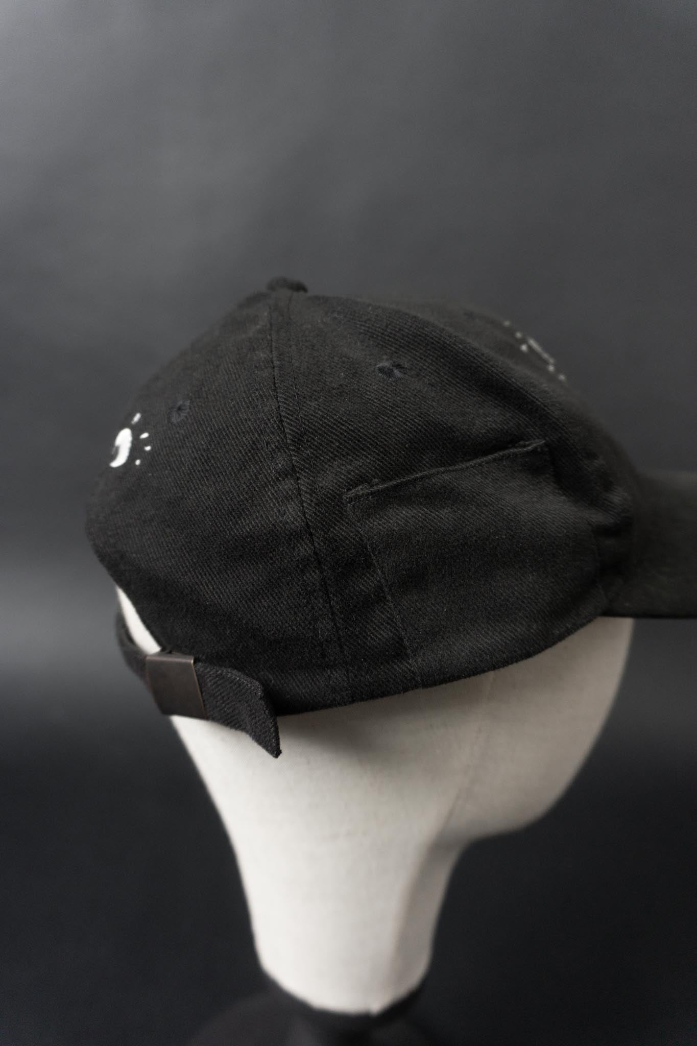 Vintage Kleiner Feigling Cap mit Secret Pocket – schwarze Baseballkappe