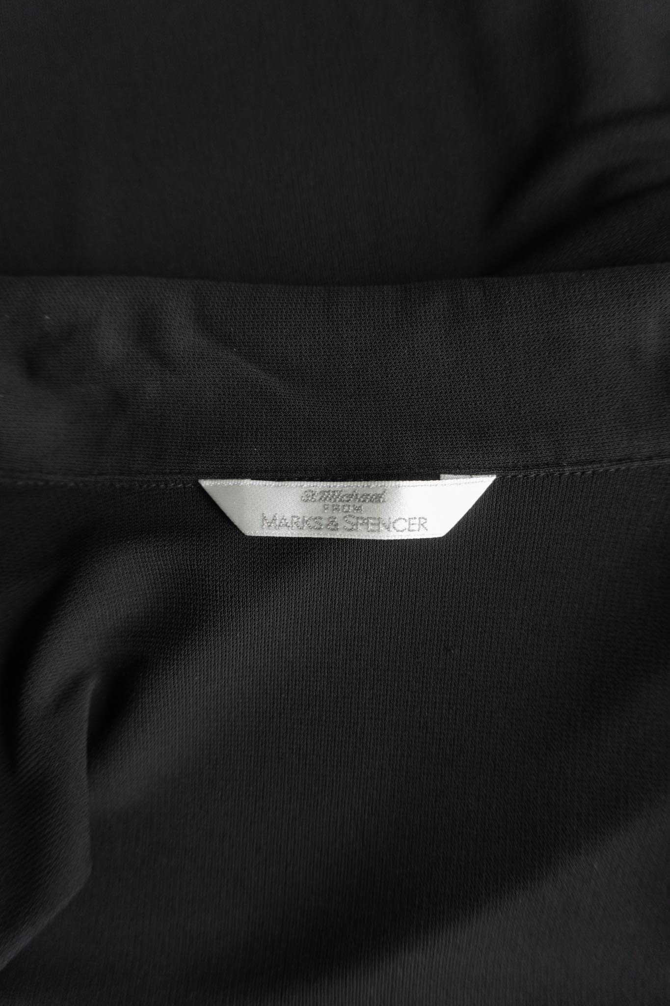 Vintage 90s Bluse Marks & Spencer, Schwarz, XS–M