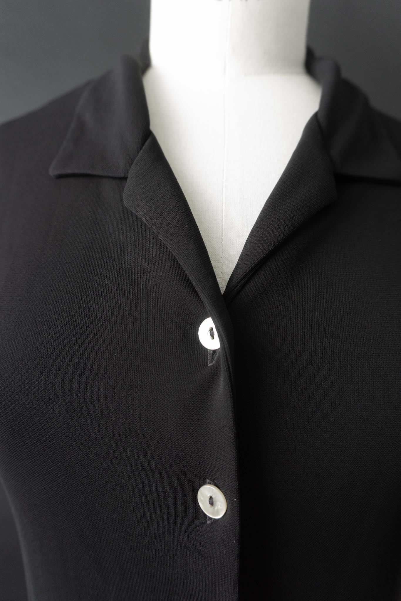 Vintage 90s Bluse Marks & Spencer, Schwarz, XS–M