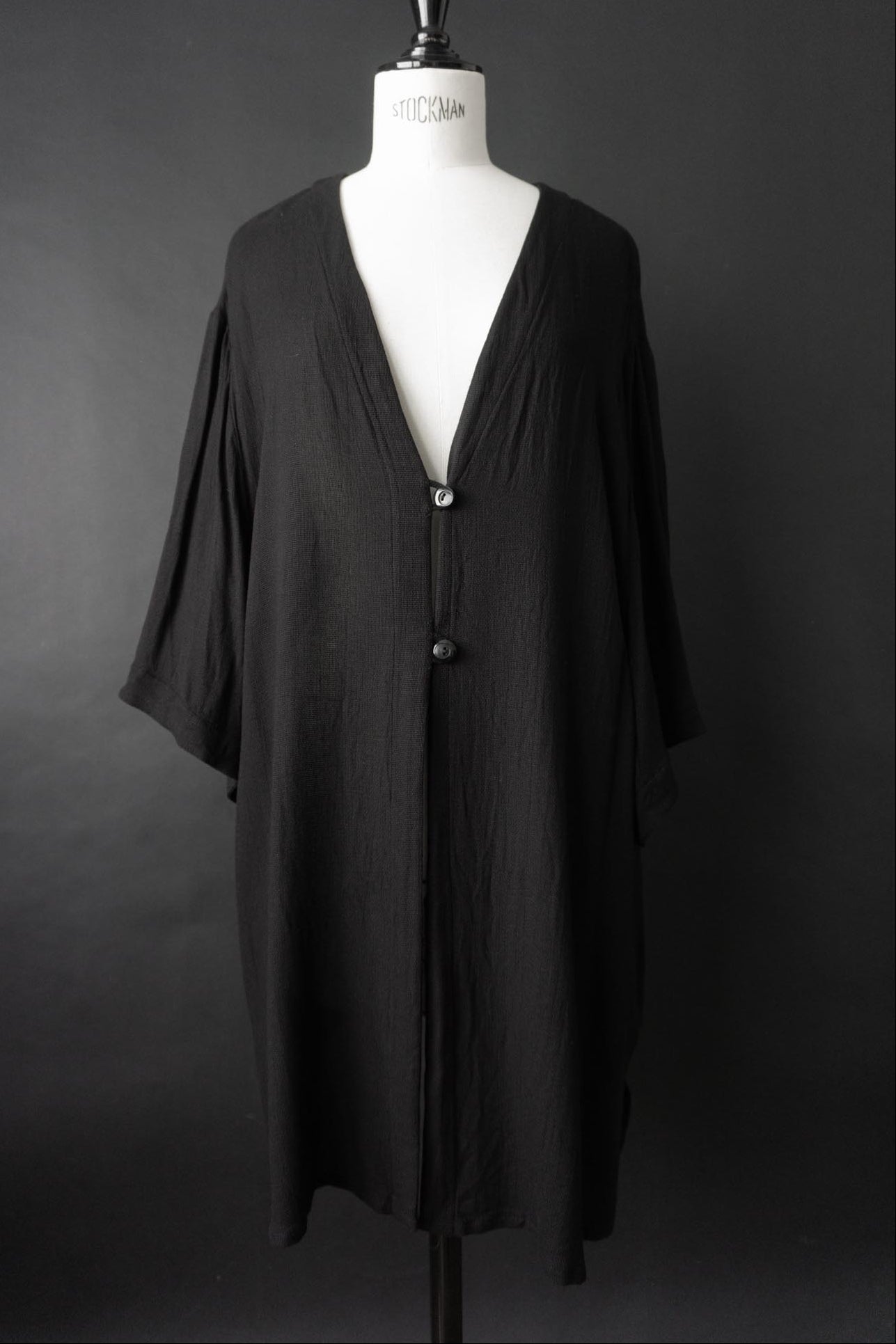Vintage Bluse, Avantgarde Style, Schwarz, L–XL
