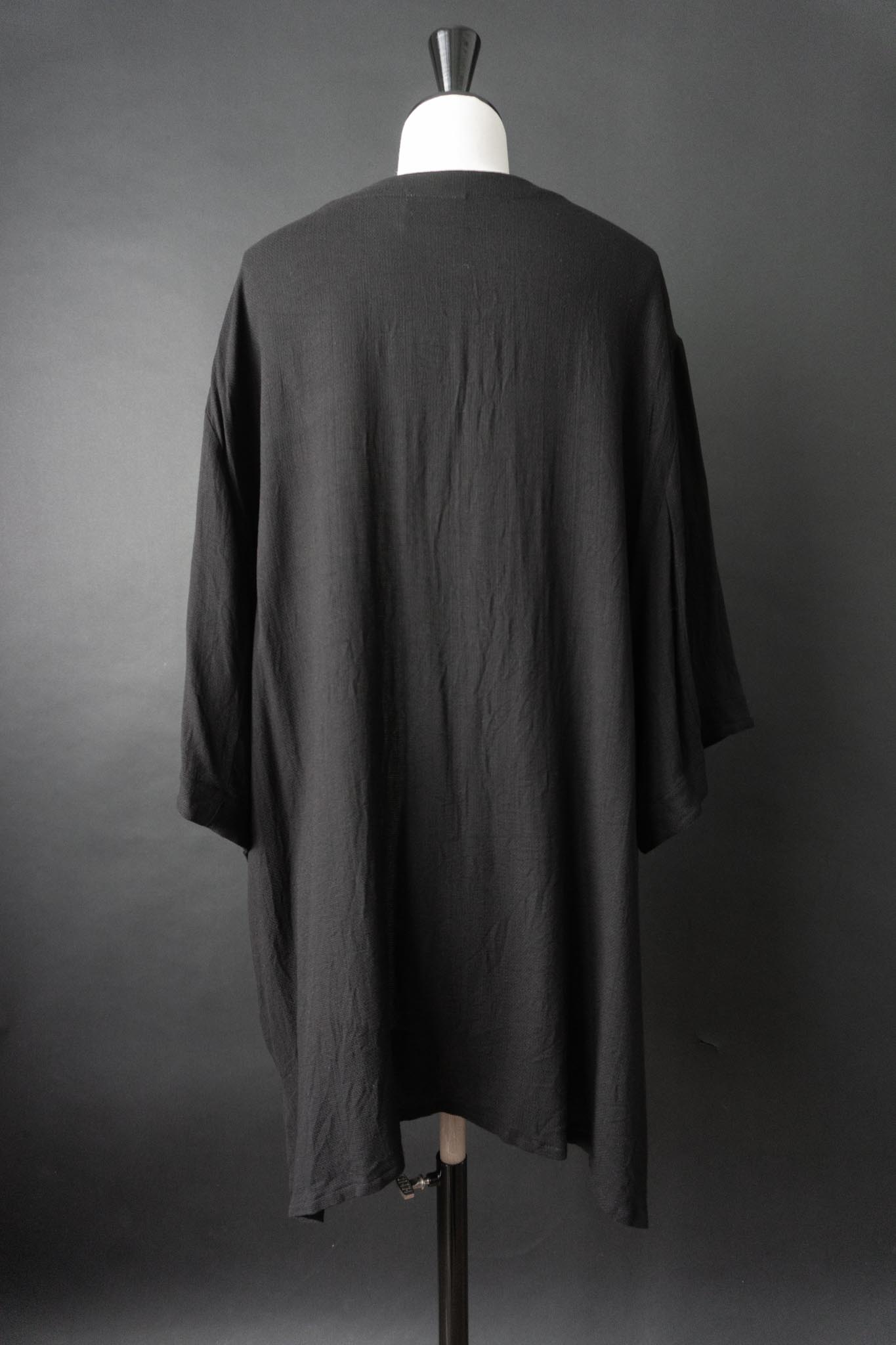 Vintage Bluse, Avantgarde Style, Schwarz, L–XL