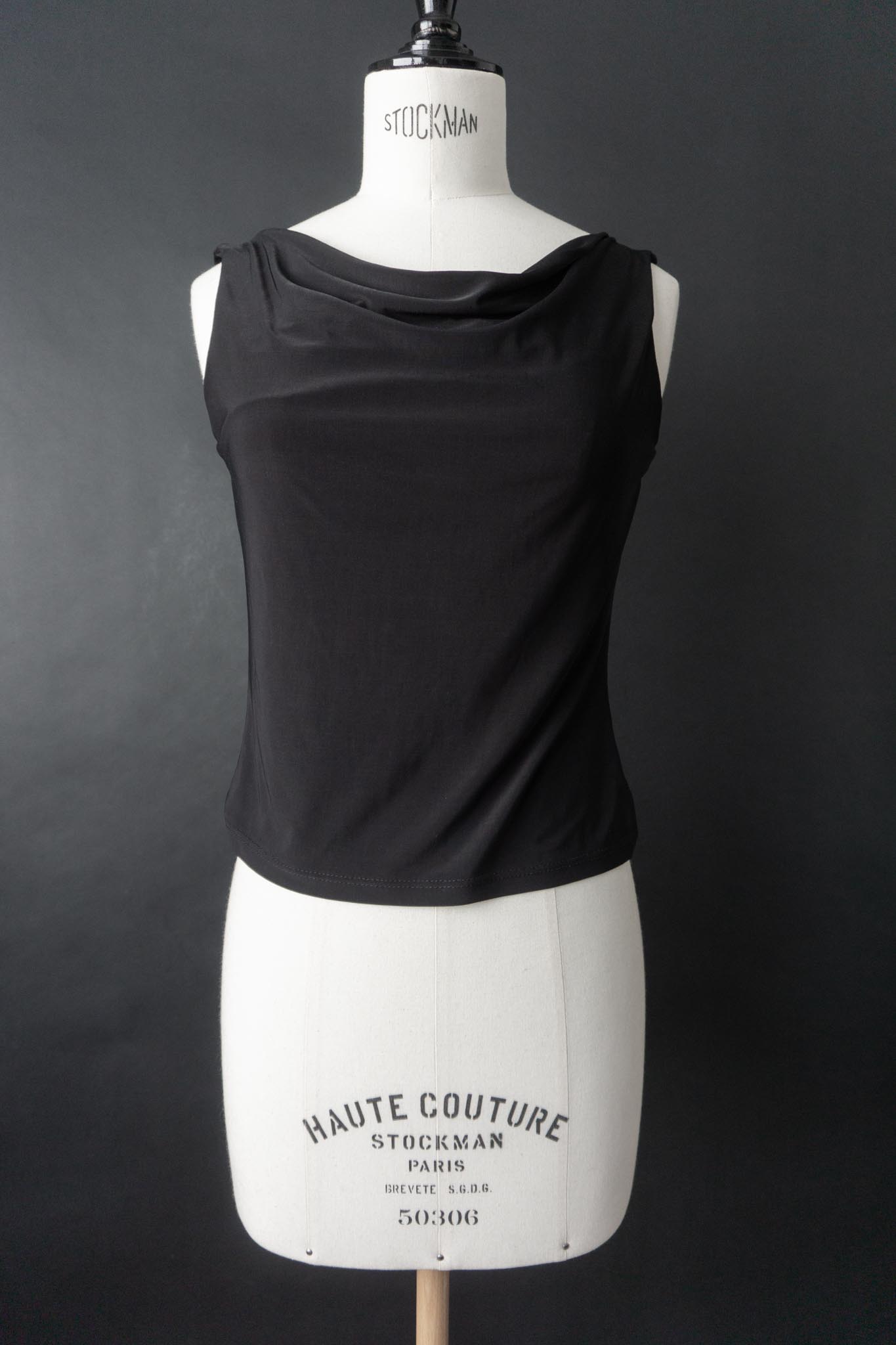Vintage 90s Top, Wasserfall Ausschnitt, S–M
