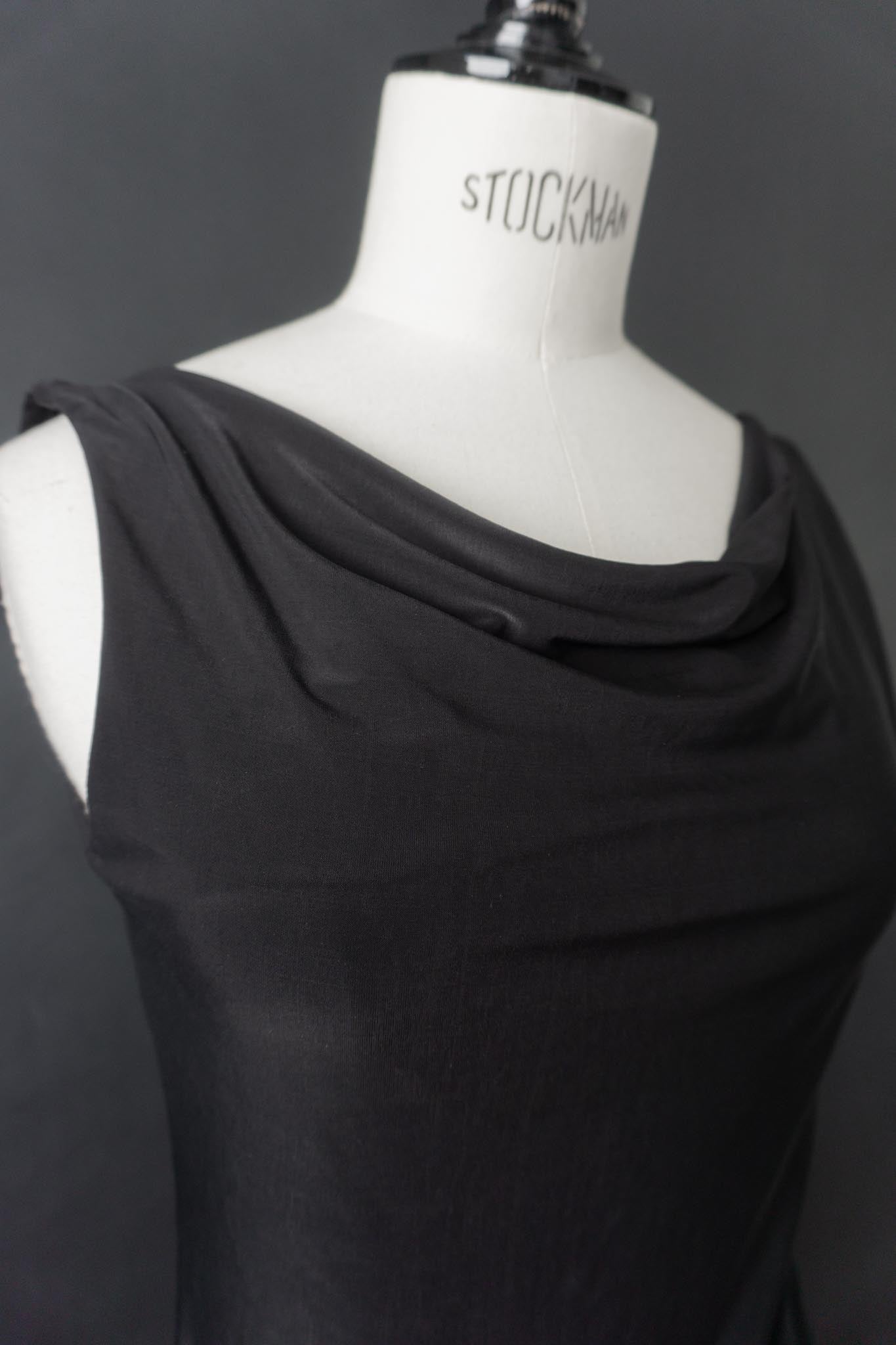 Vintage 90s Top, Wasserfall Ausschnitt, S–M