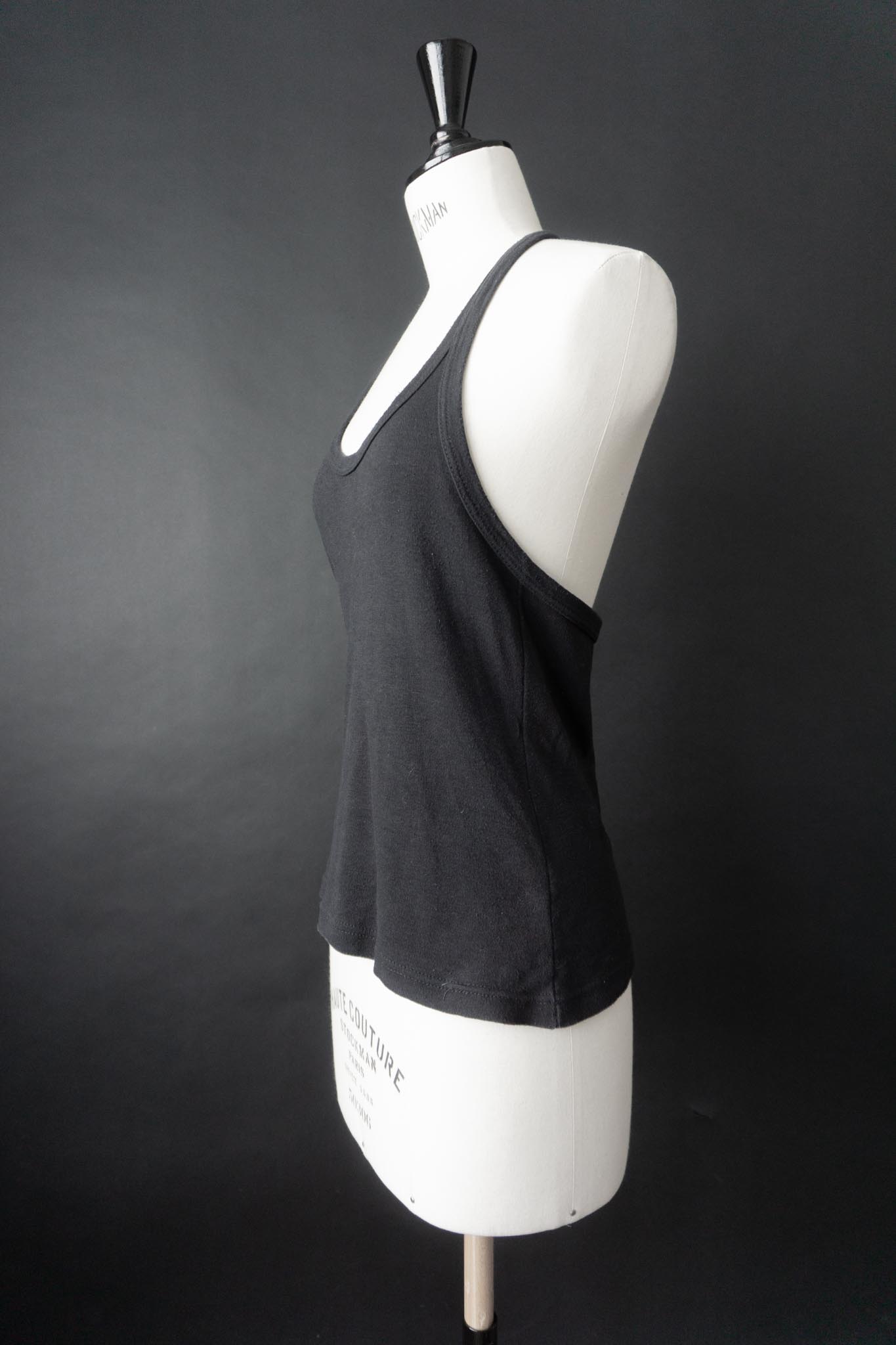 Vintage 70s Neckholder Tanktop, Baumwolle, S–M