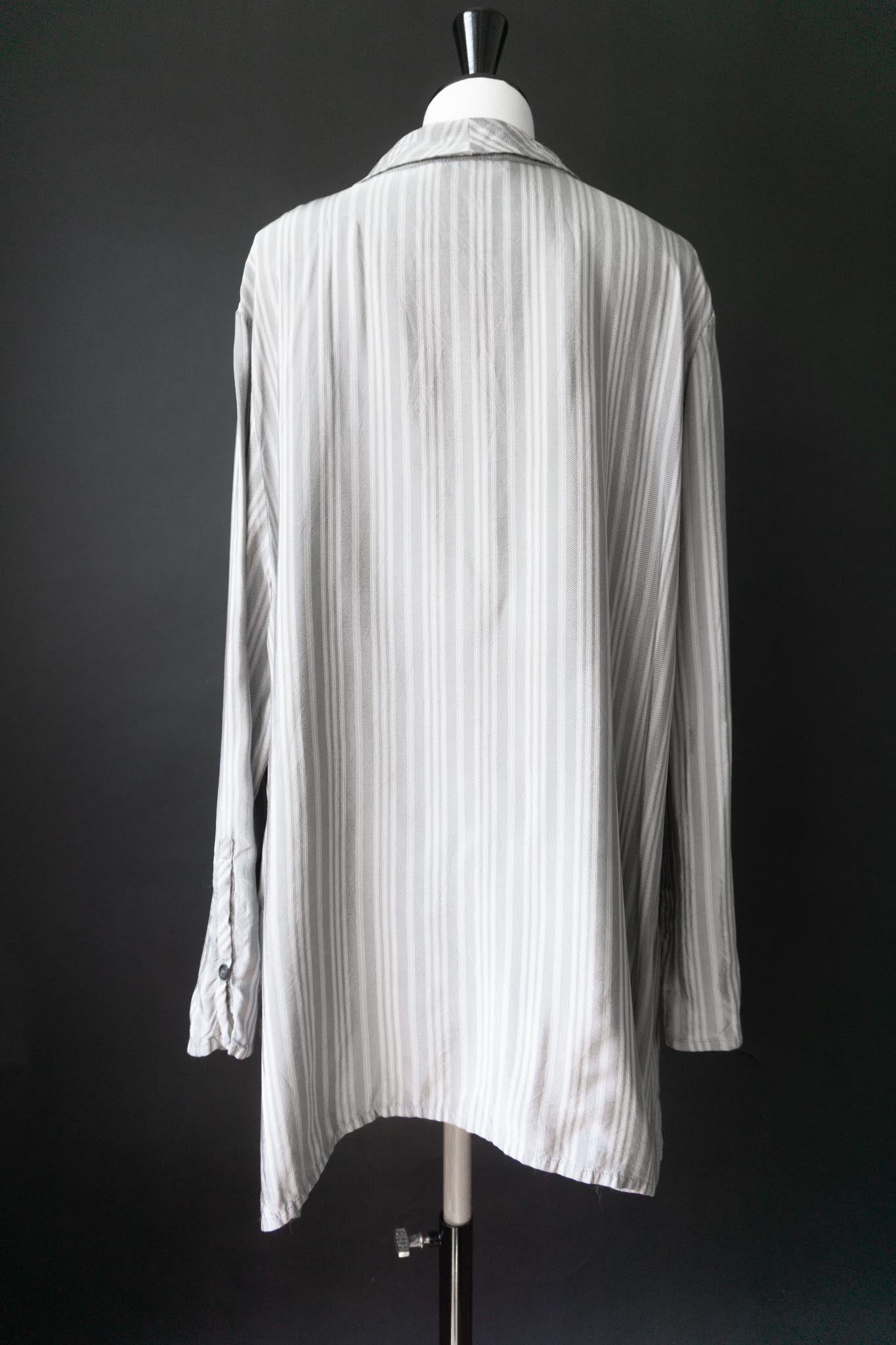 Vintage Viskose Bluse mit Avantgarde Kragen, M–XL