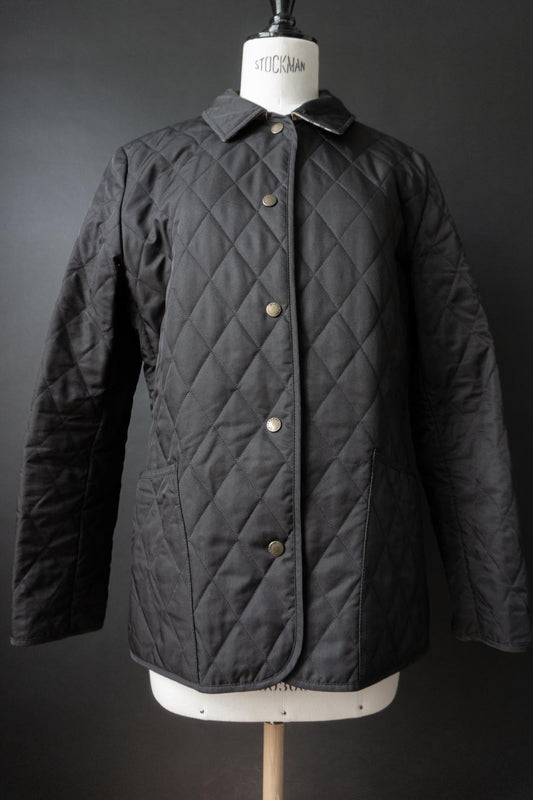 Vintage Burberry Steppjacke, Schwarz, S–M