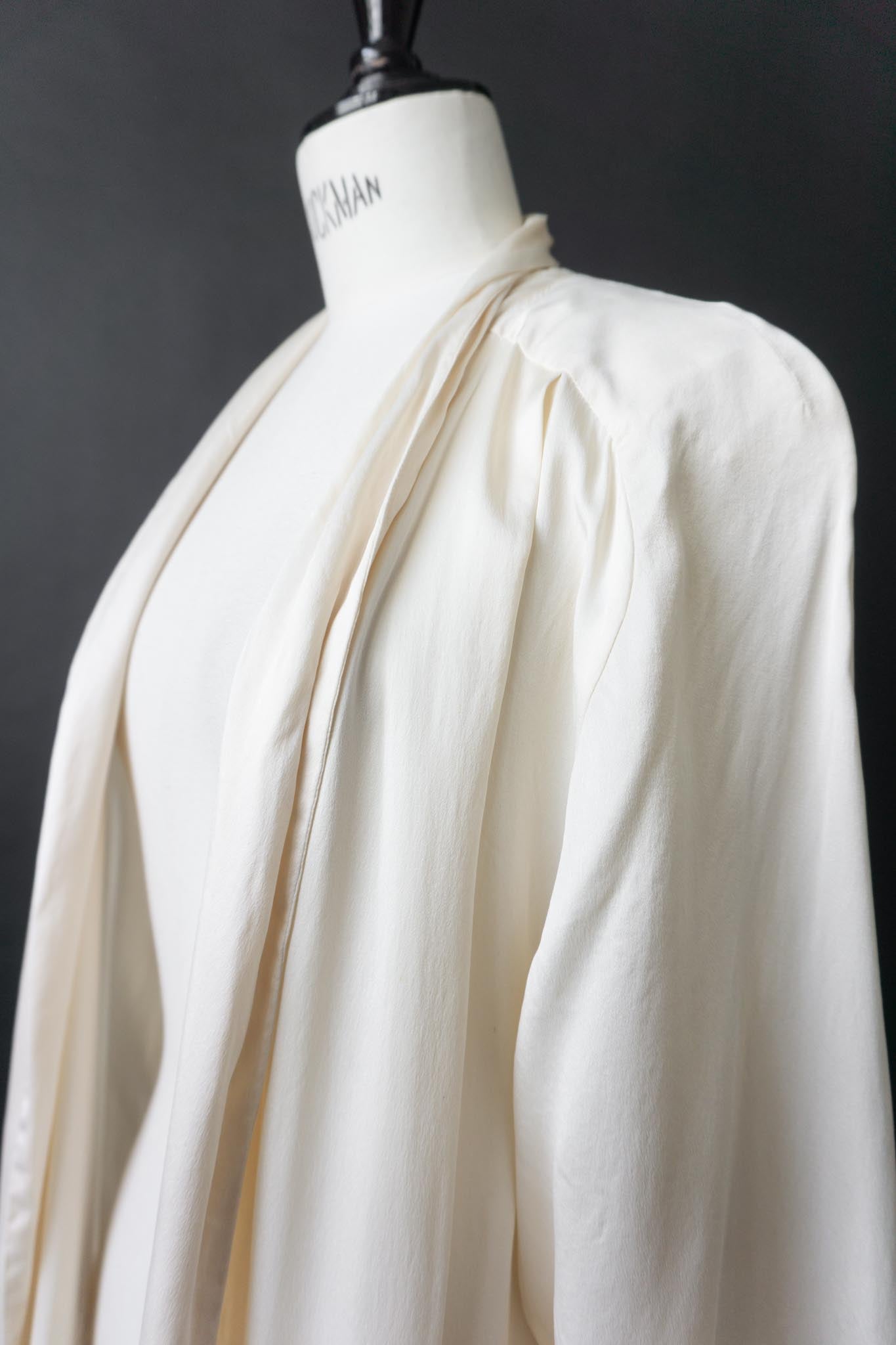 Vintage Kimono, Seide, Creme, M–L