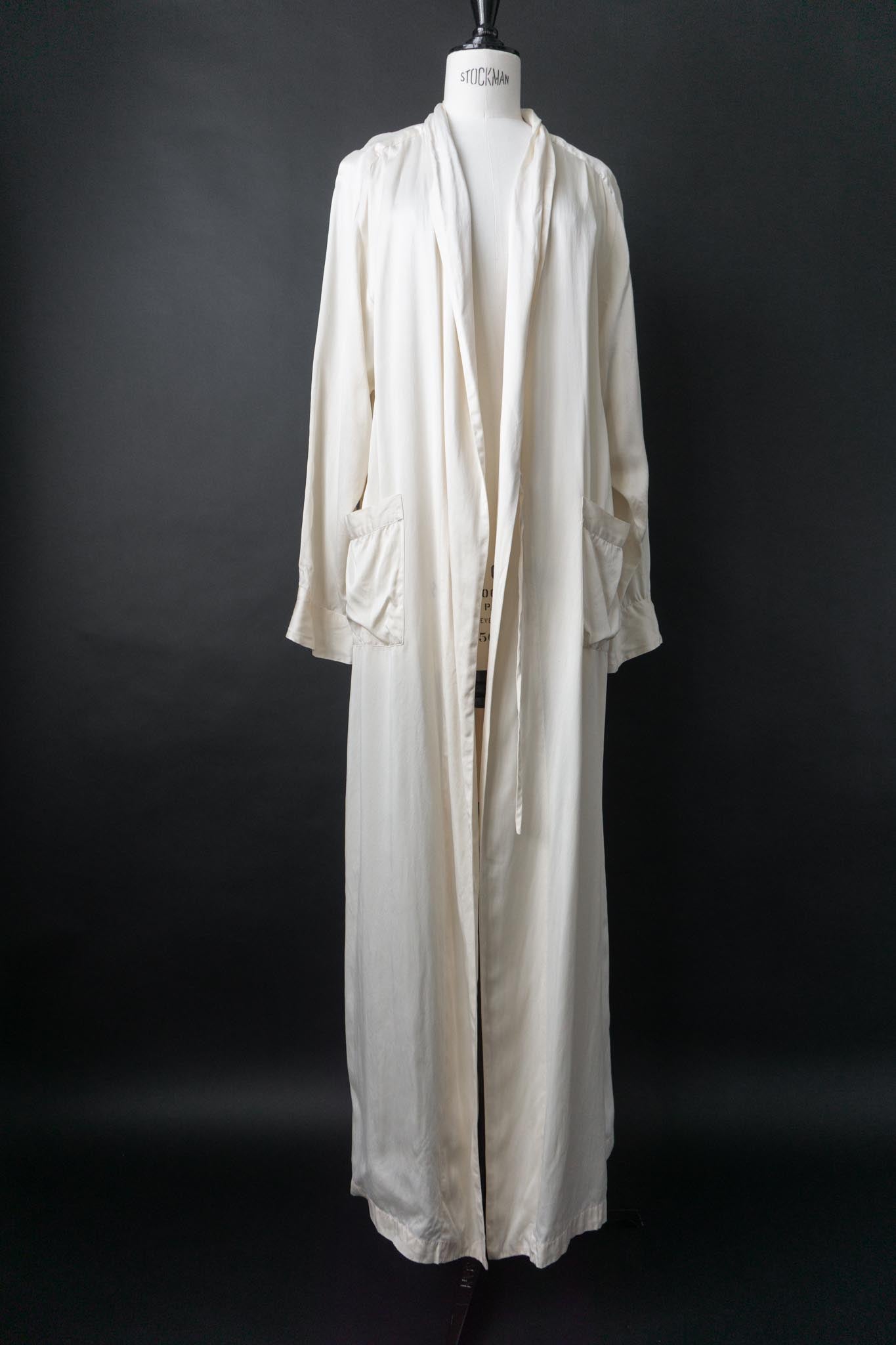 Vintage Kimono, Seide, Creme, M–L