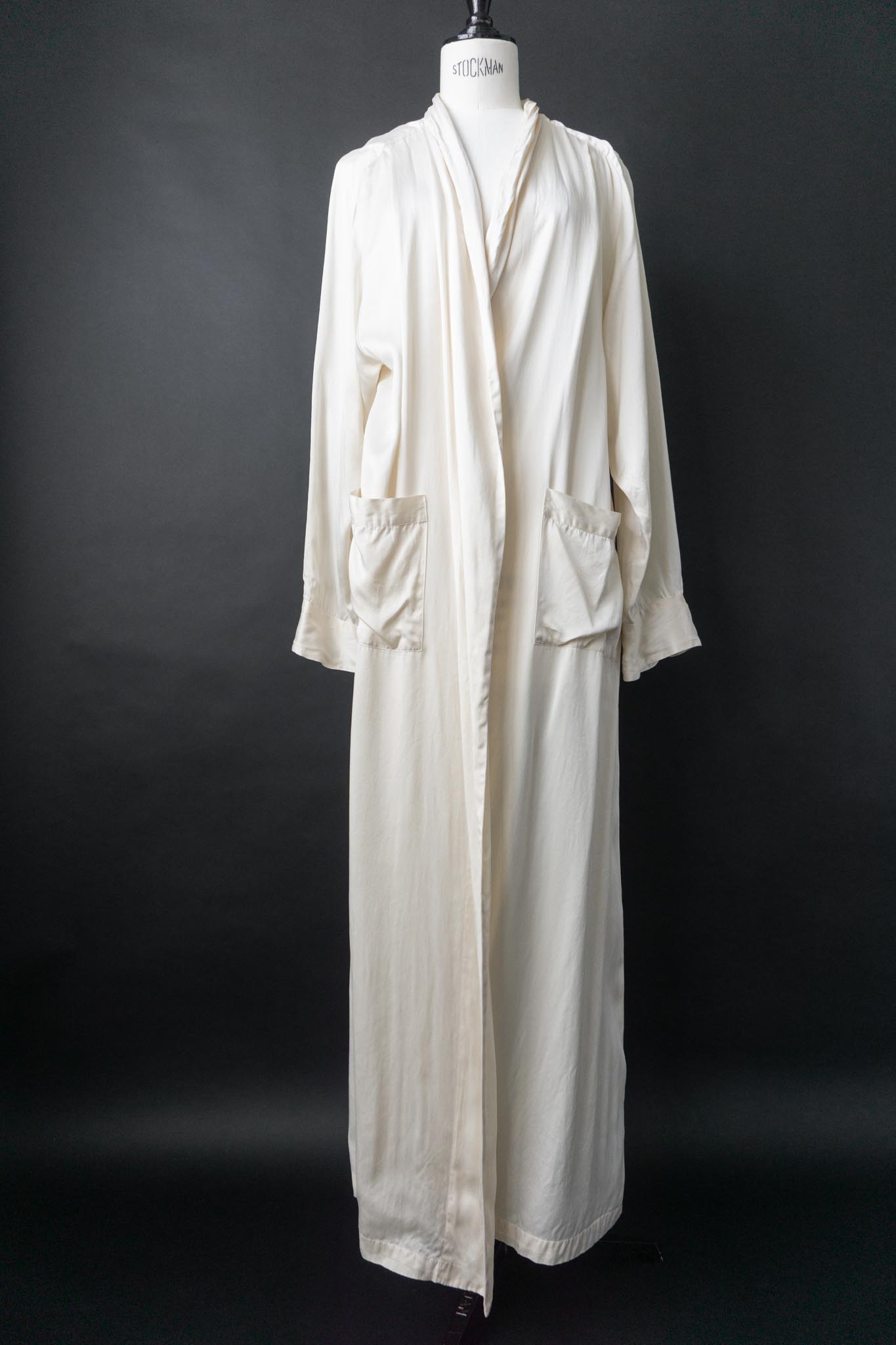 Vintage Kimono, Seide, Creme, M–L