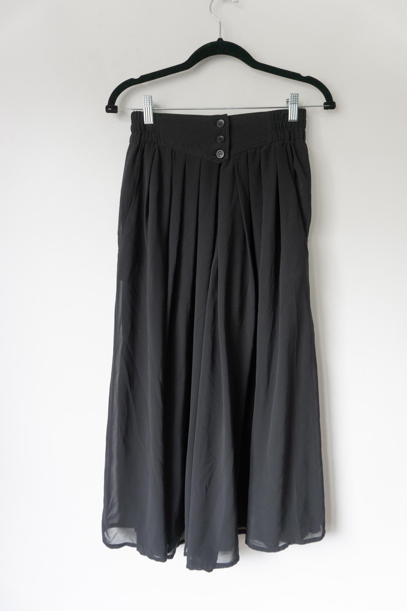Vintage 80s wide leg Culotte, Hosenrock, S-M theplaincircle vintage
