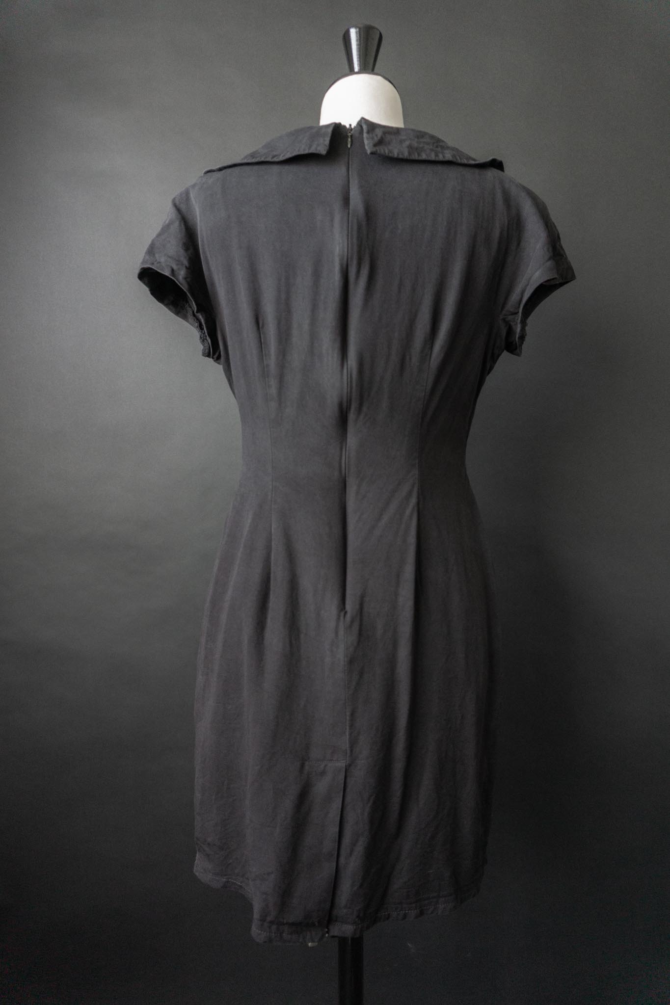 Vintage 80s Minikleid, viskose-Seide, Avantgarde Stil, XS–S