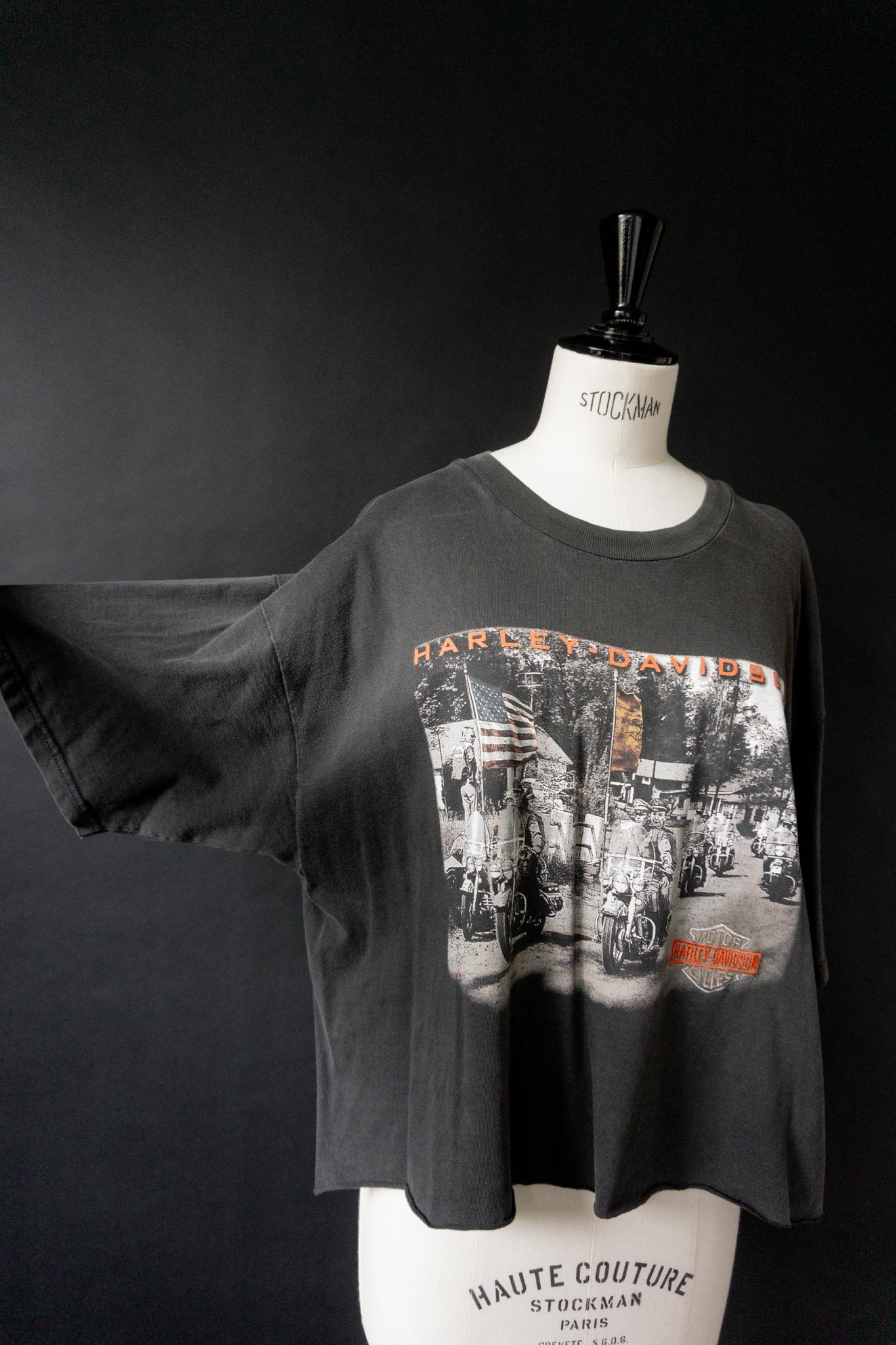 Vintage 1999 Harley-Davidson Cropped T-Shirt, XL