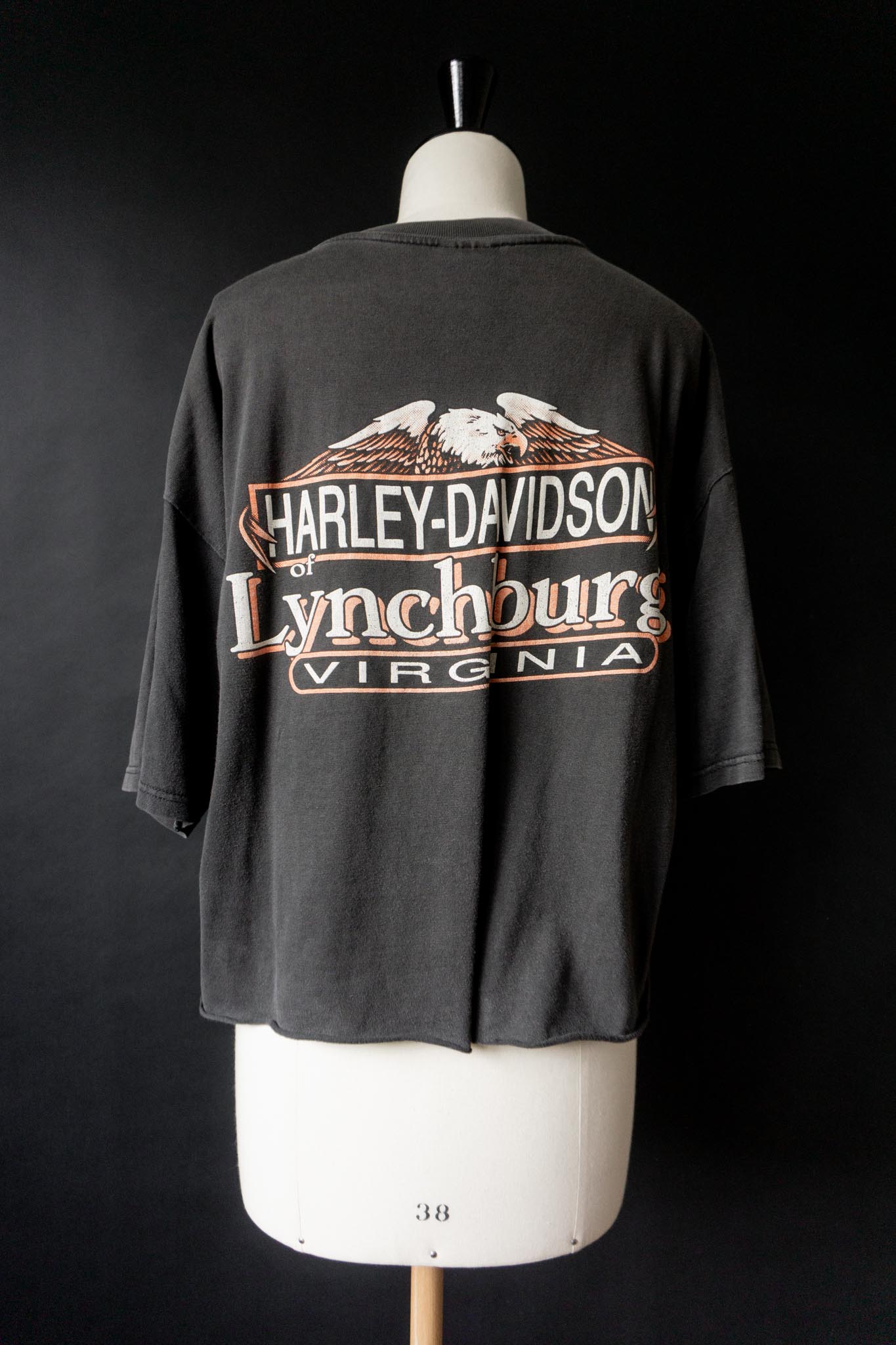 Vintage 1999 Harley-Davidson Cropped T-Shirt, XL