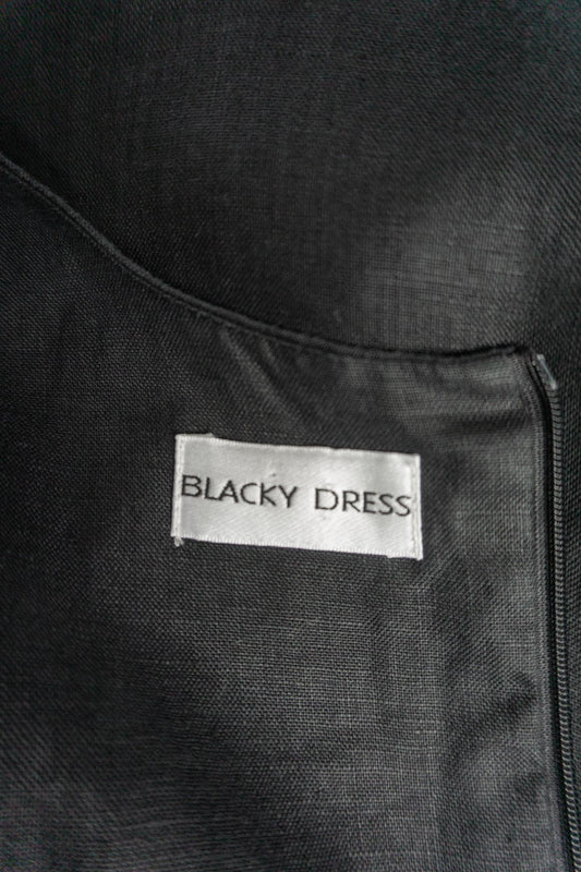 Vintage Blacky Dress Leinenkleid, S–M