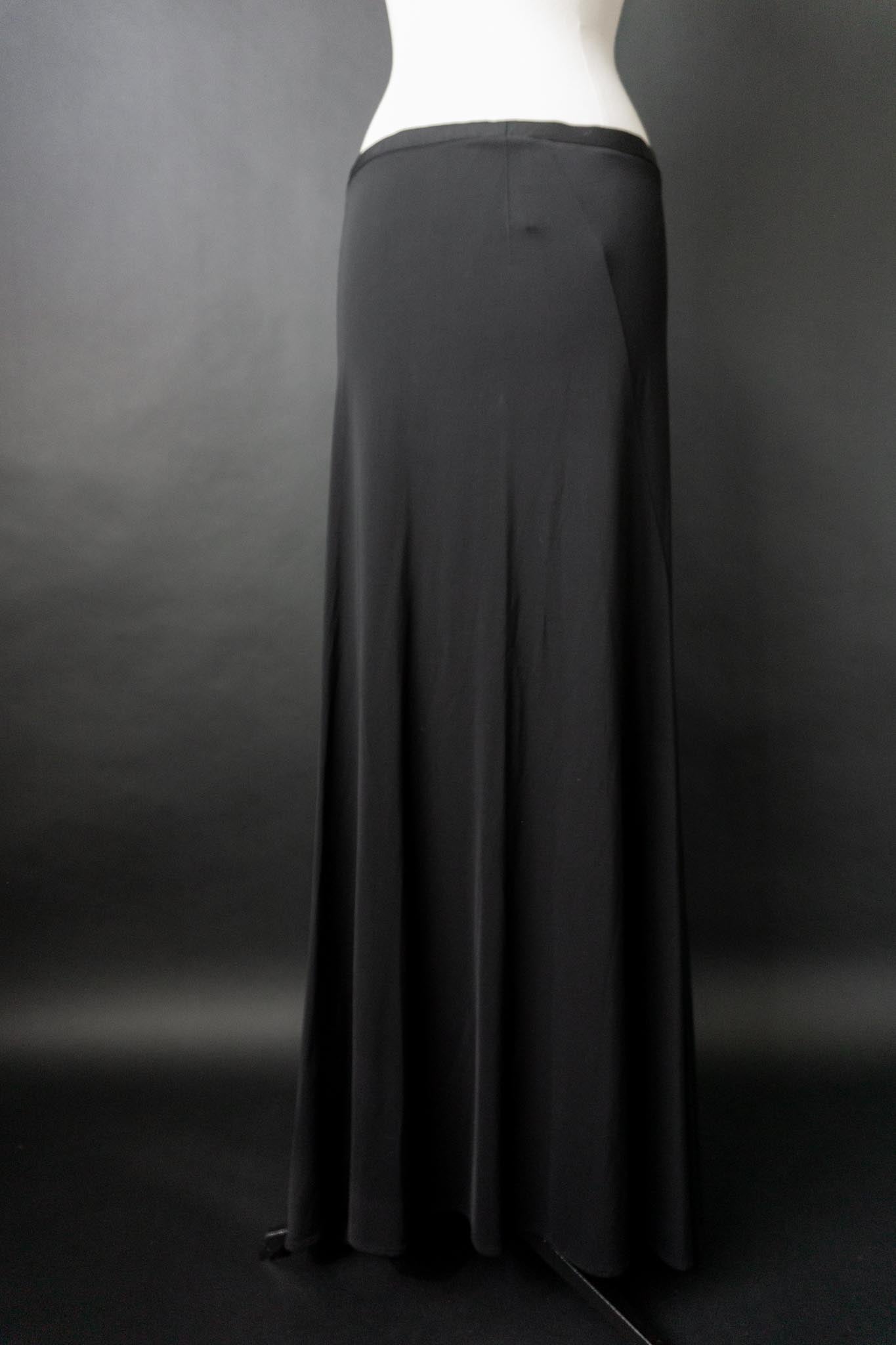 Vintage Marimekko Maxirock Schwarz, M–XL