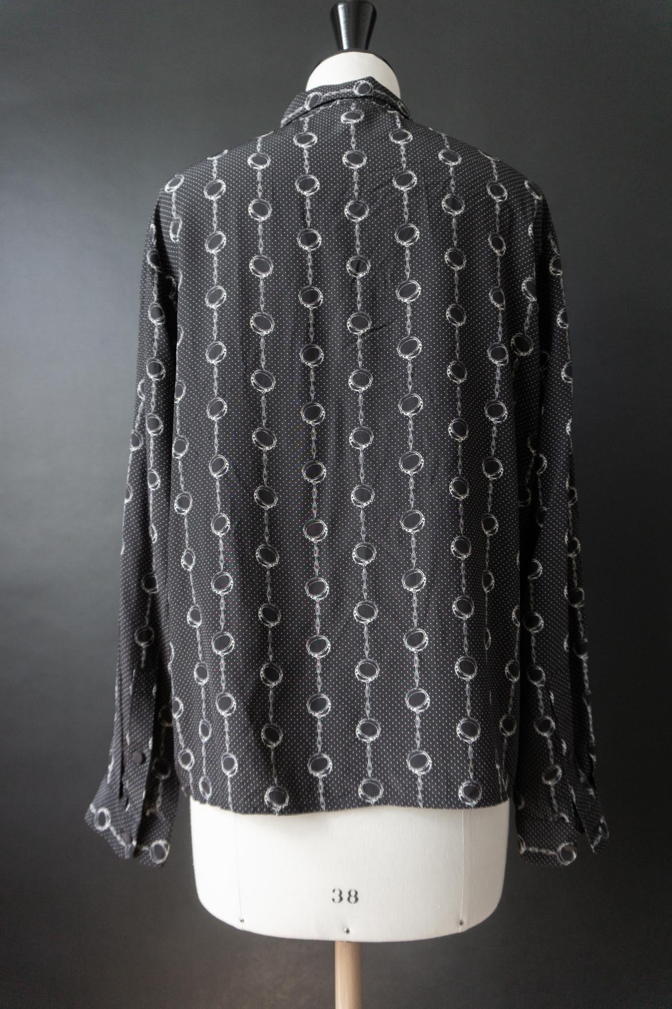 The Kooples Seidenbluse mit Handschellenprint | 100 % Seide, S–M