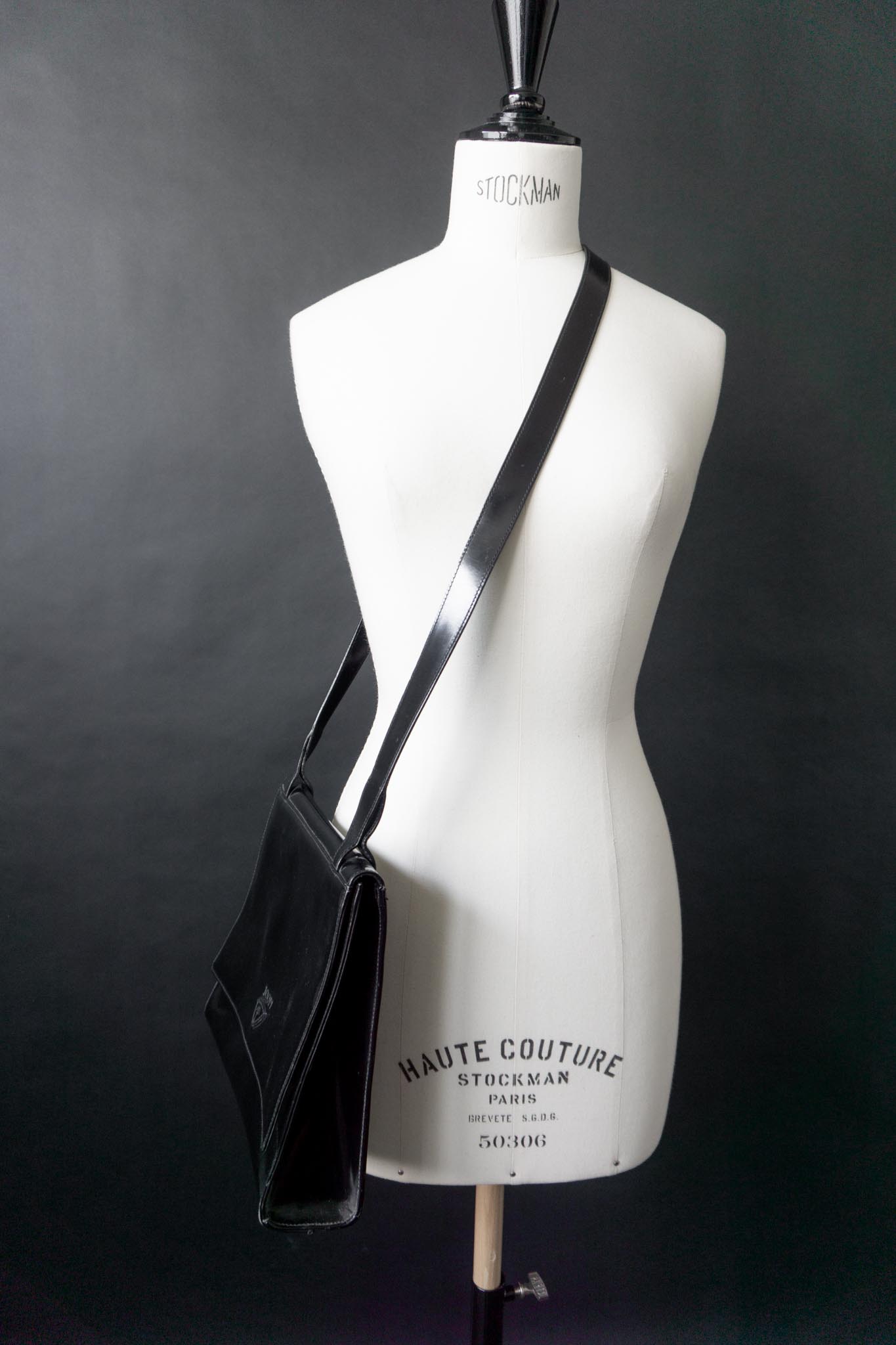 Vintage 90s Joop Handtasche, Echtleder, Goth