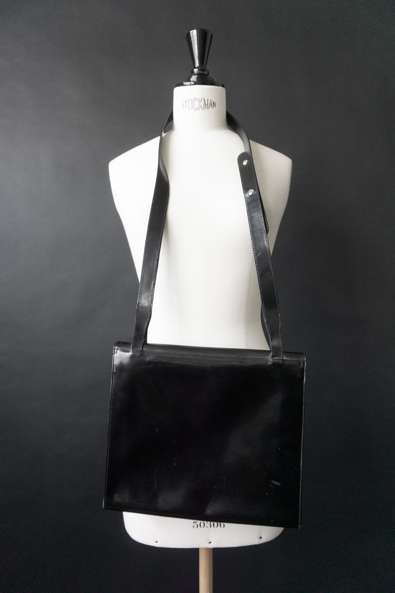 Vintage 90s Joop Handtasche, Echtleder, Goth