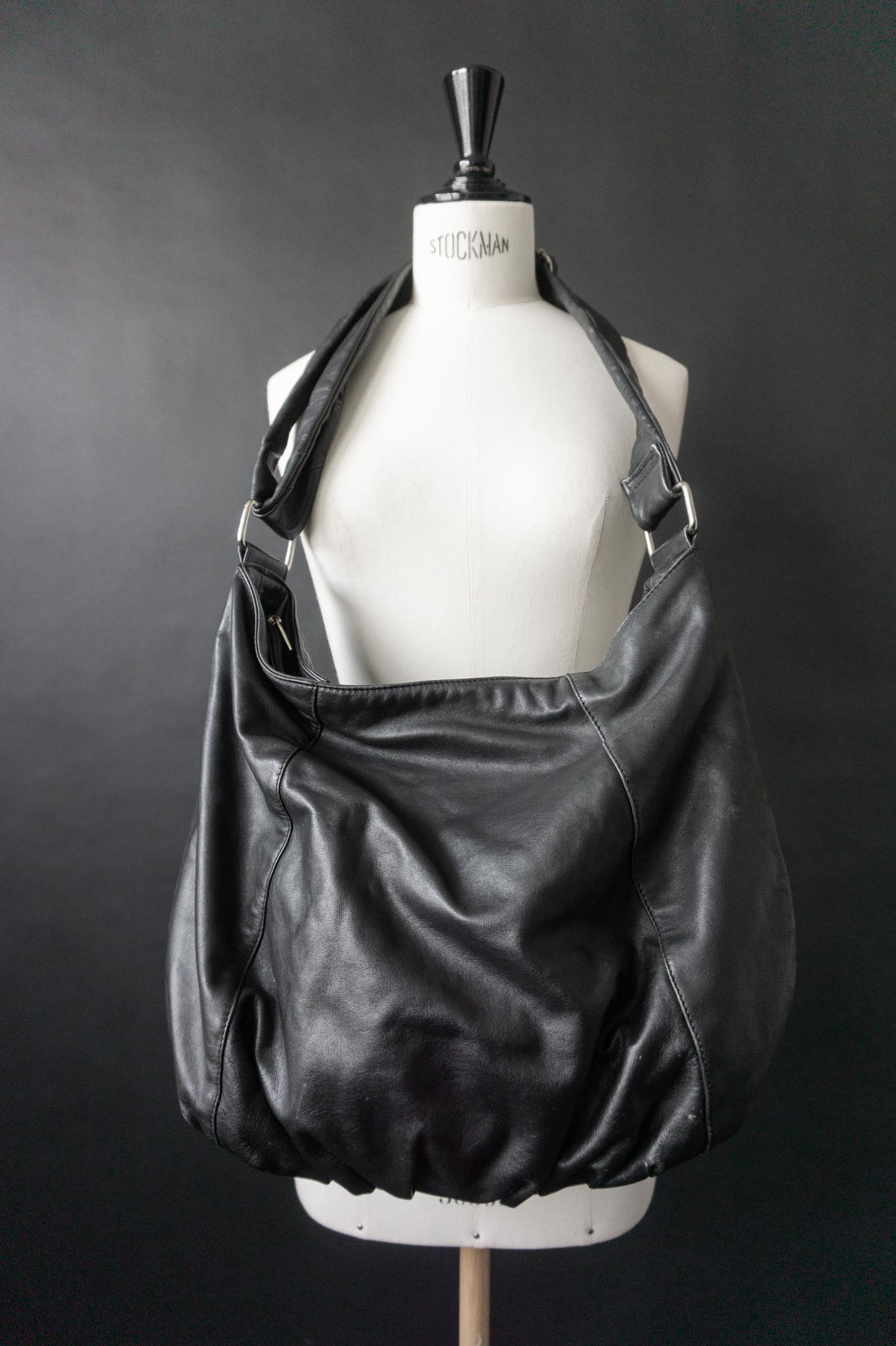 Vintage 90s Hobo Bag, Echtleder