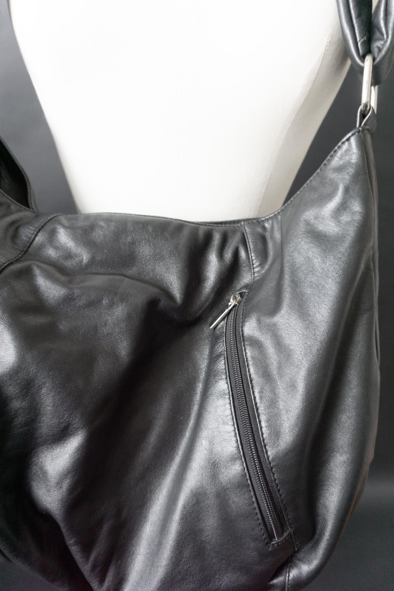 Vintage 90s Hobo Bag, Echtleder