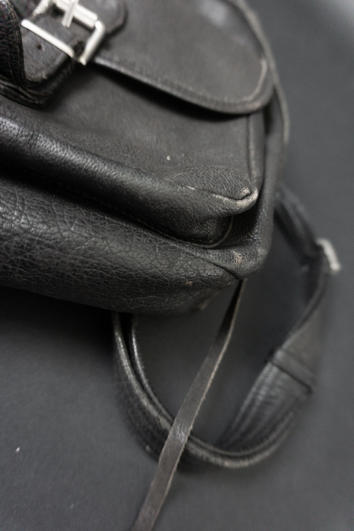 Vintage 90s Rucksack, Echtleder, Grunge