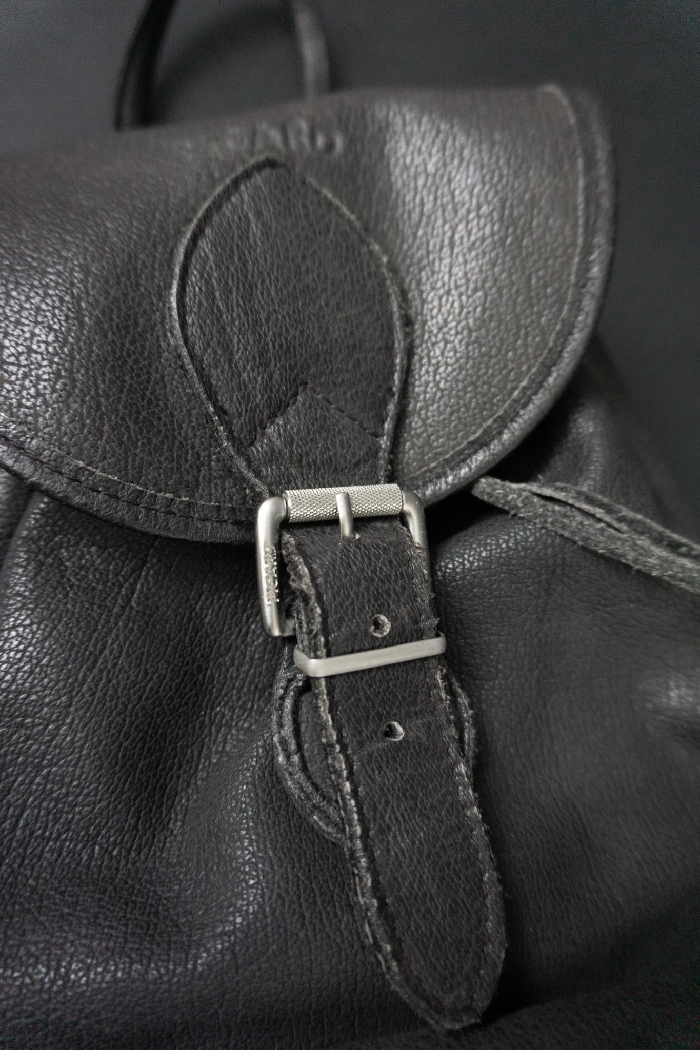 Vintage 90s Rucksack, Echtleder, Grunge