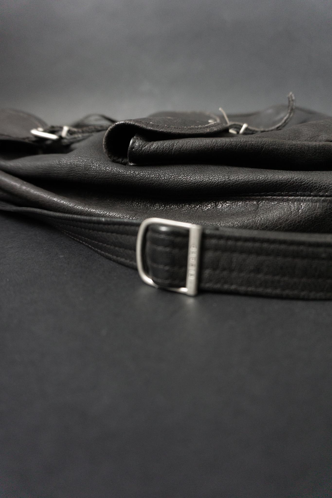 Vintage 90s Rucksack, Echtleder, Grunge