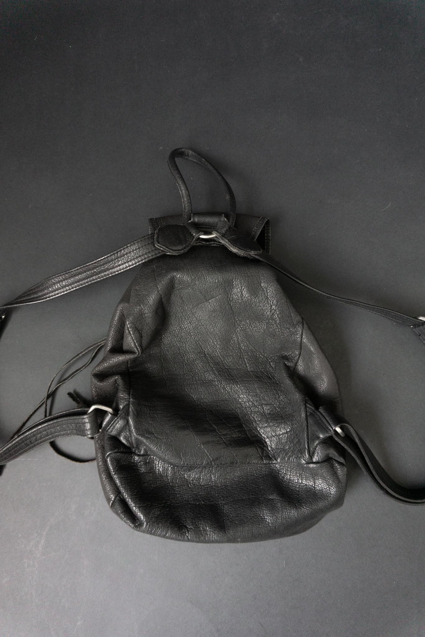 Vintage 90s Rucksack, Echtleder, Grunge