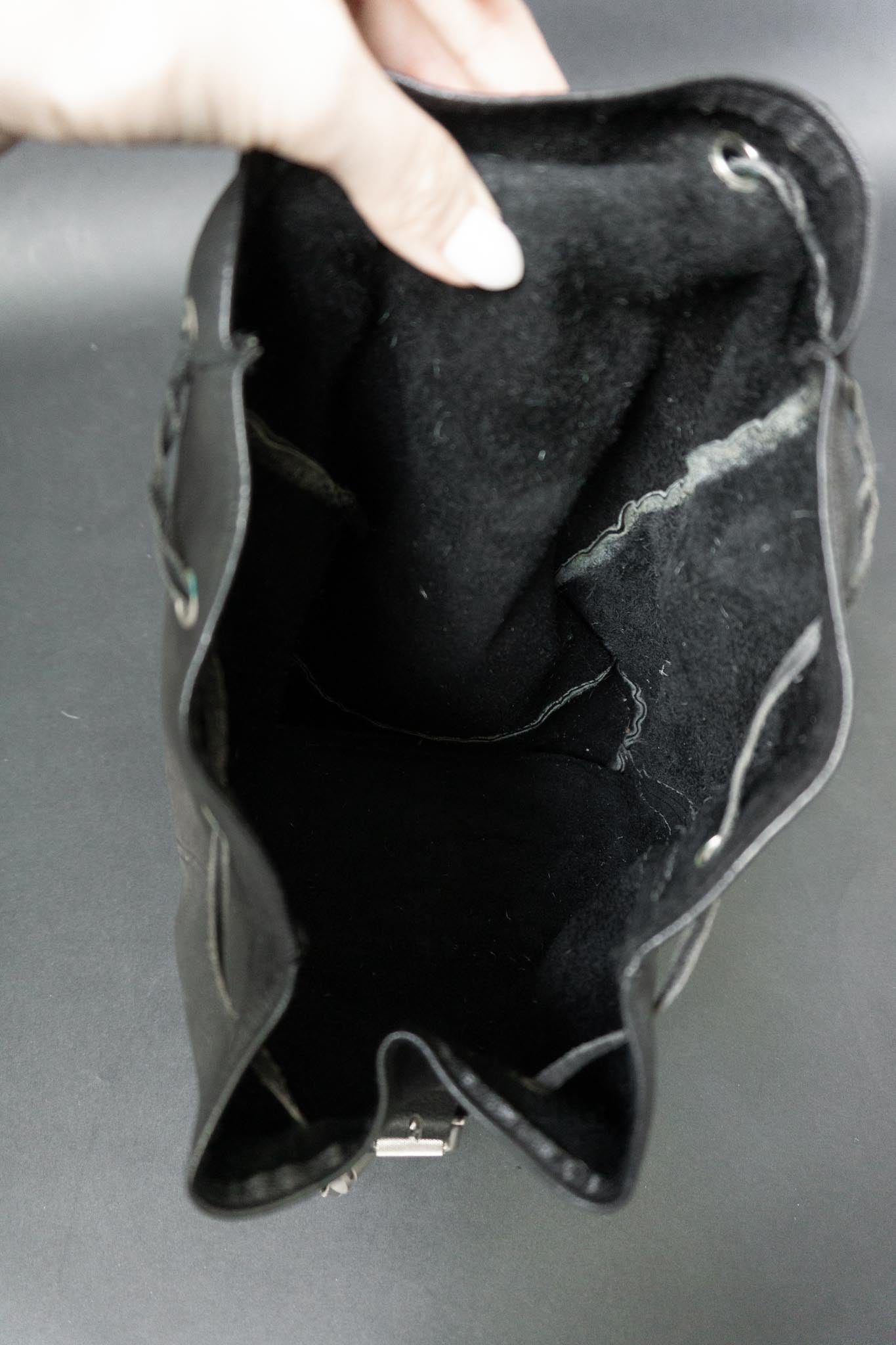 Vintage 90s Rucksack, Echtleder, Grunge