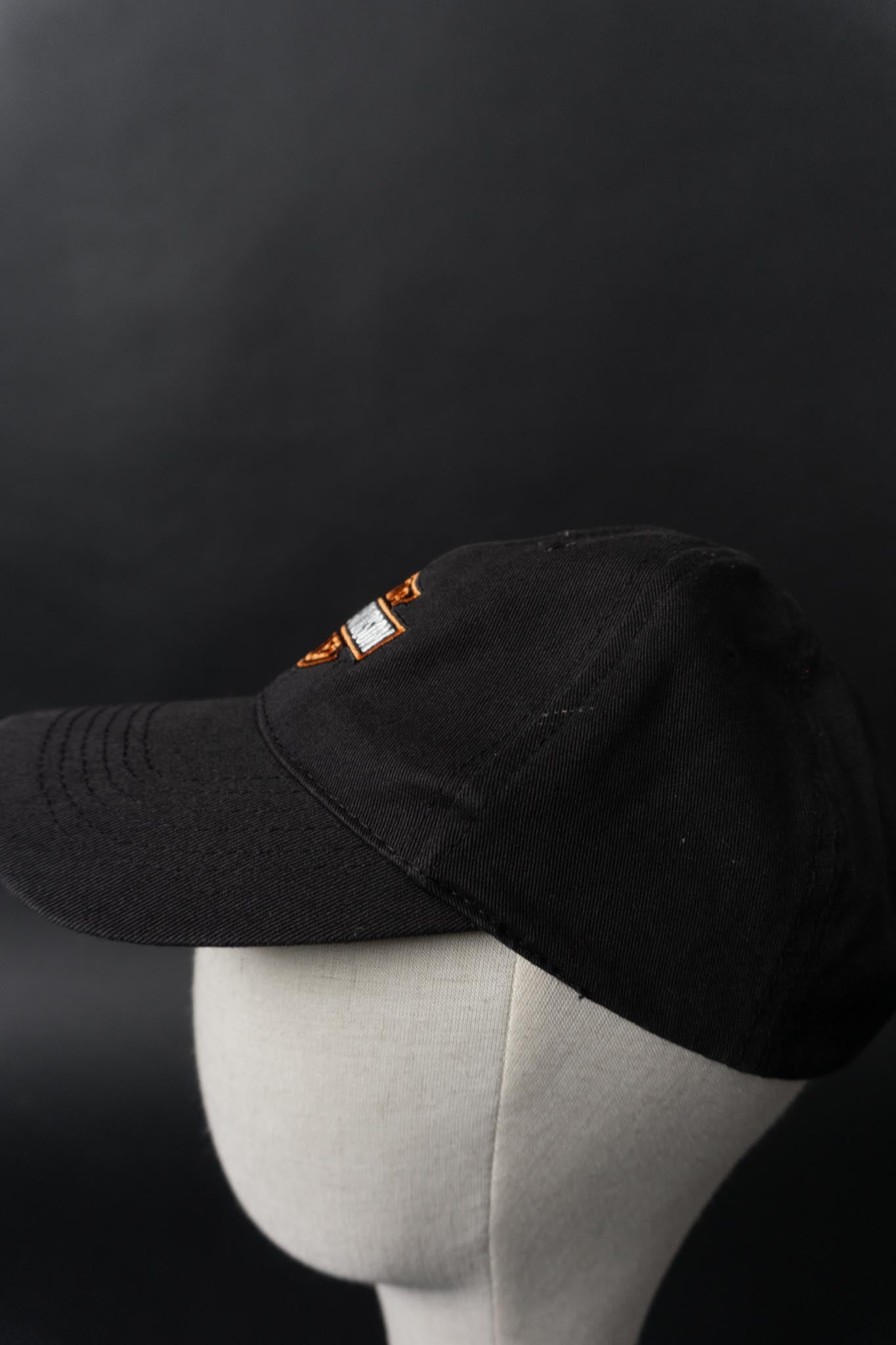 Vintage Harley-Davidson Baseball Cap – schwarze Logo-Kappe aus Baumwolle