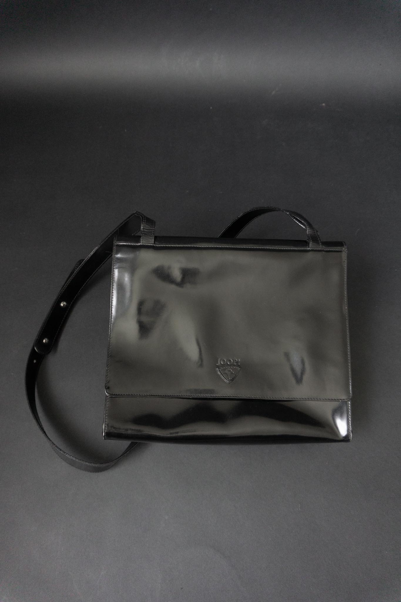 Vintage 90s Joop Handtasche, Echtleder, Goth