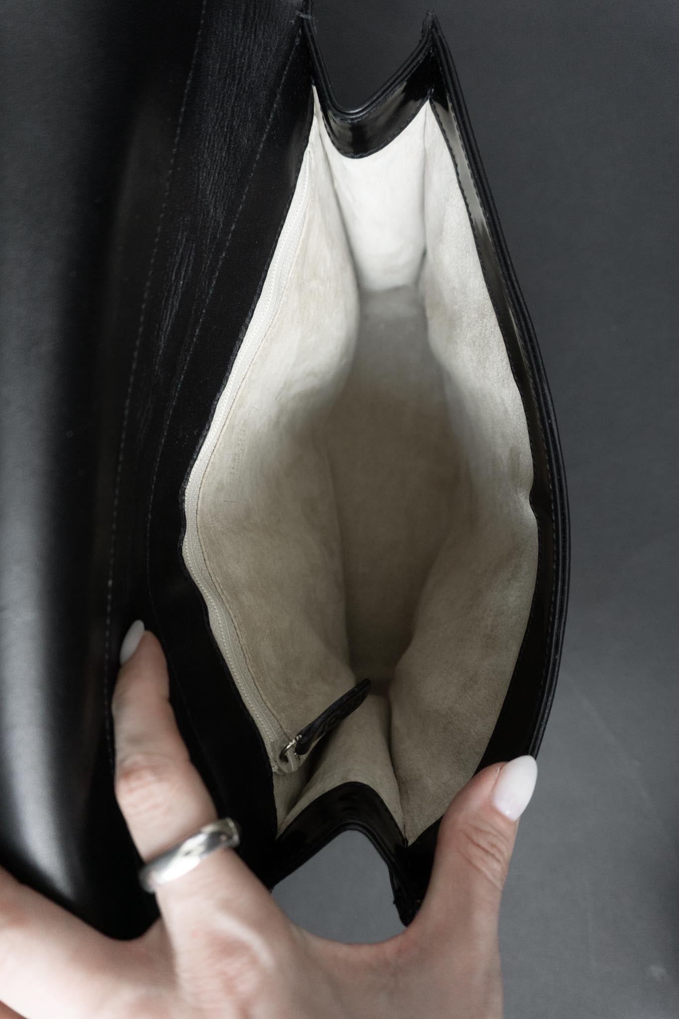 Vintage 90s Joop Handtasche, Echtleder, Goth