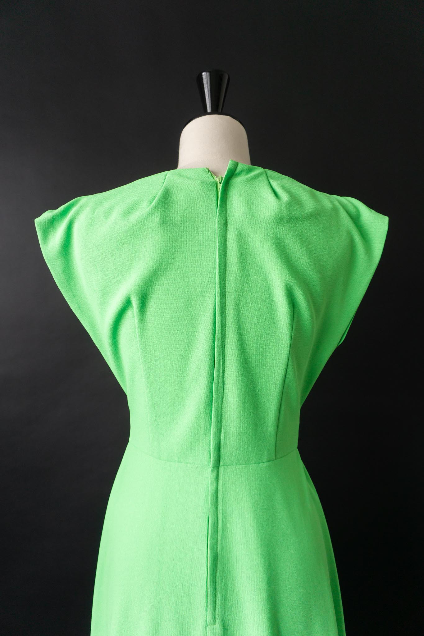 Vintage 70s Lorna Cooper for Felby Maxikleid in leuchtendem Grün, S–M