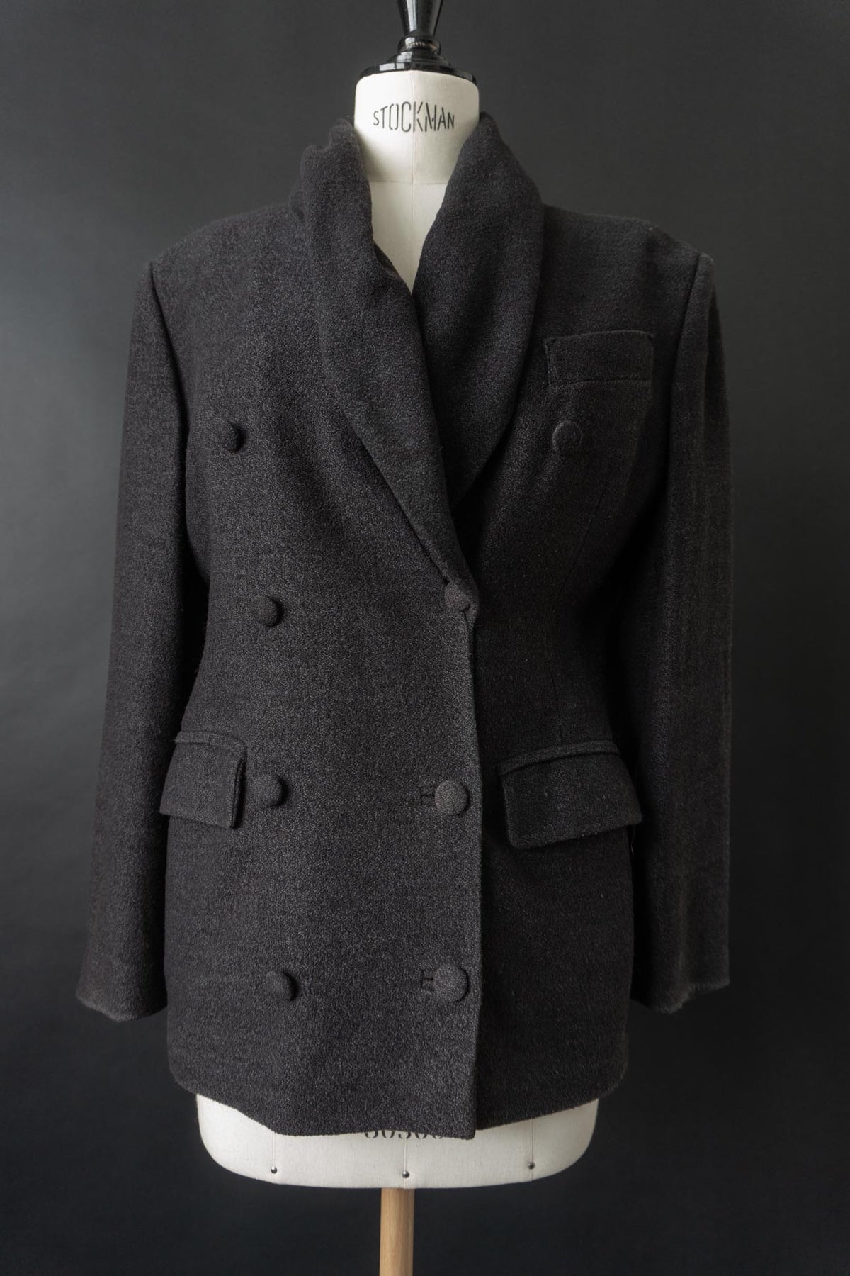 Vintage 80s Jean Paul Gaultier Blazer, Schurwolle mit Schalkragen, S–M
