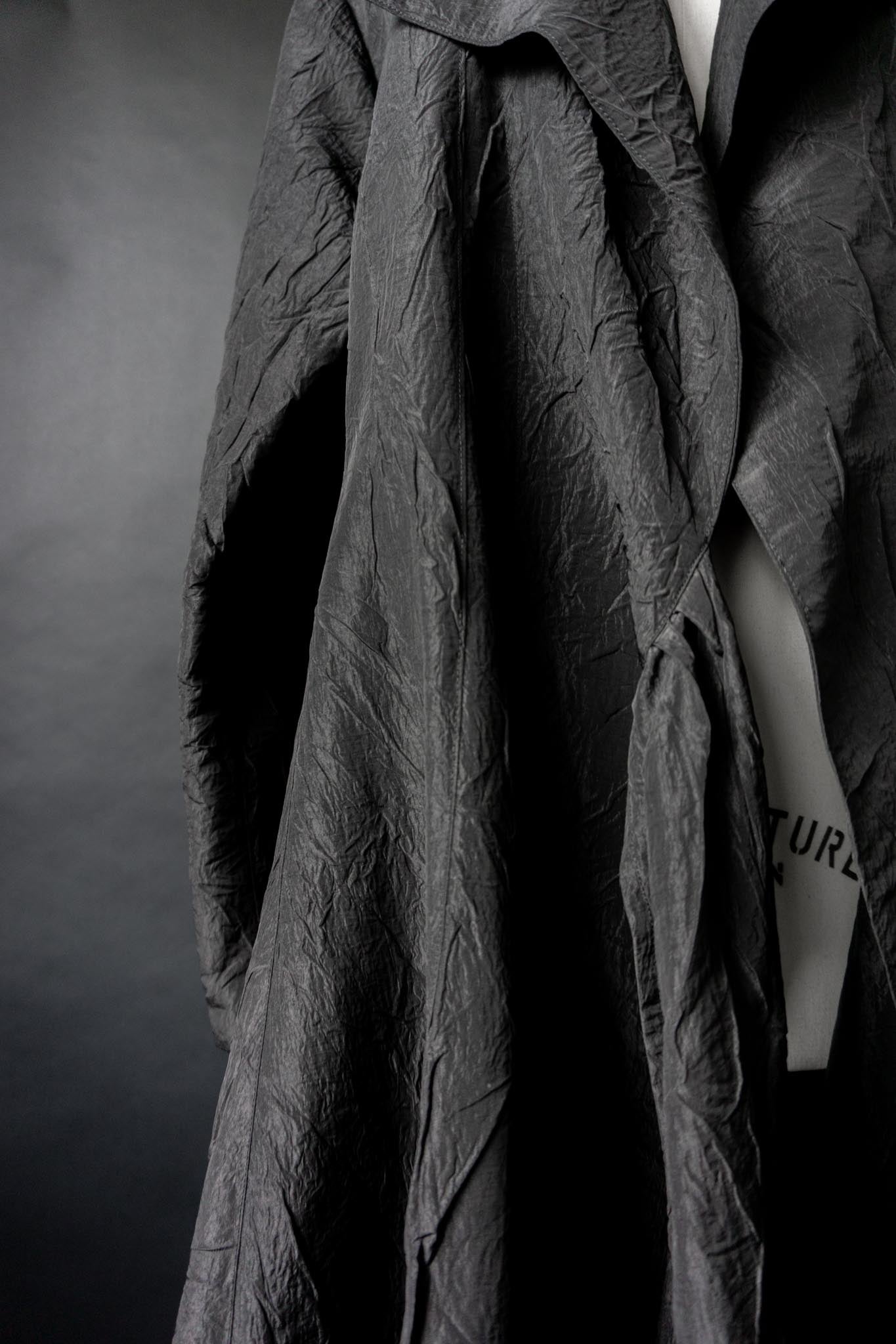 Vintage Goth Mantel, Crinkle, Avantgarde, M–XXL