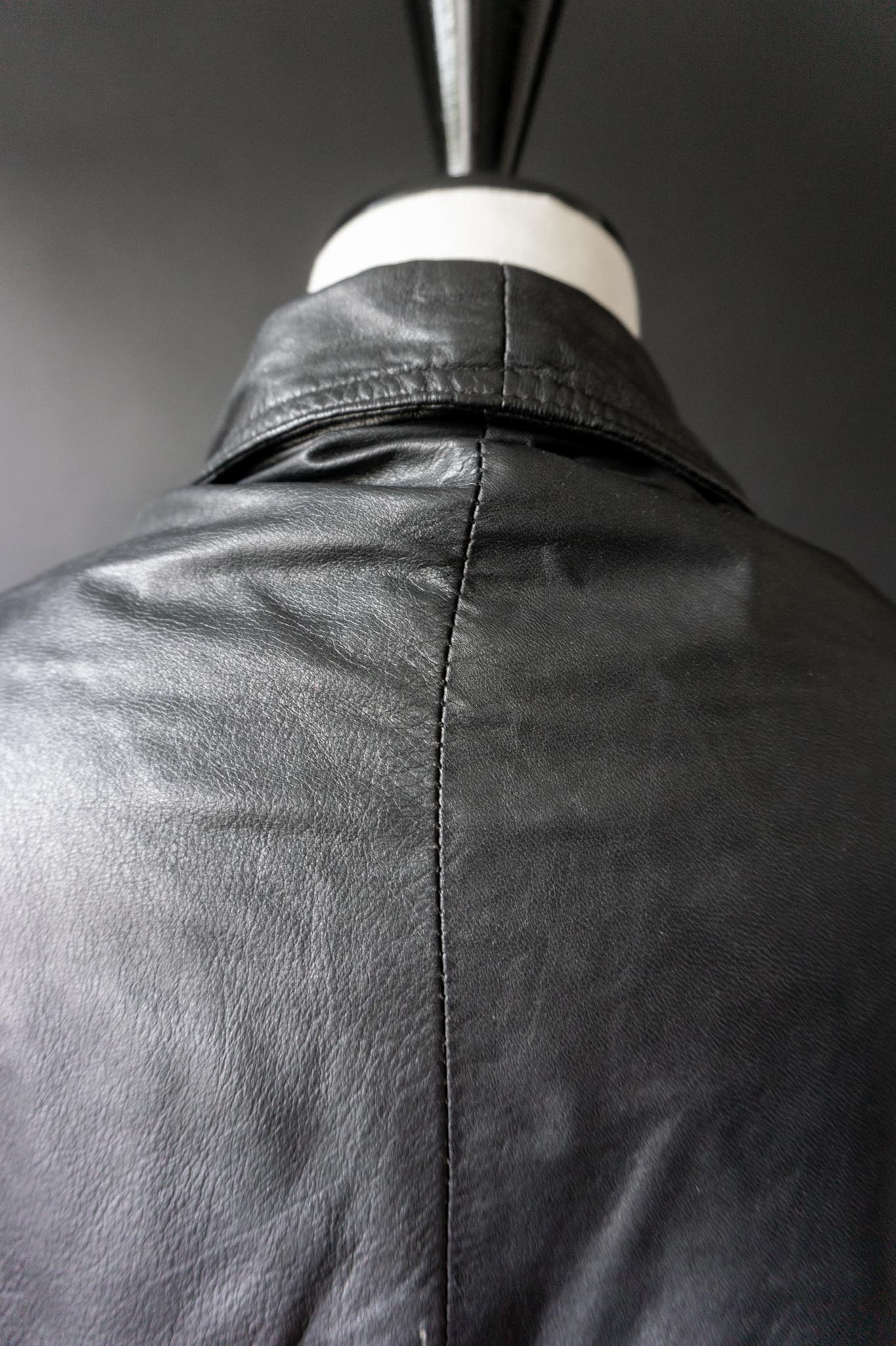 Vintage Lederjacke, Slouchy Bikerjacke mit Patina, M–L