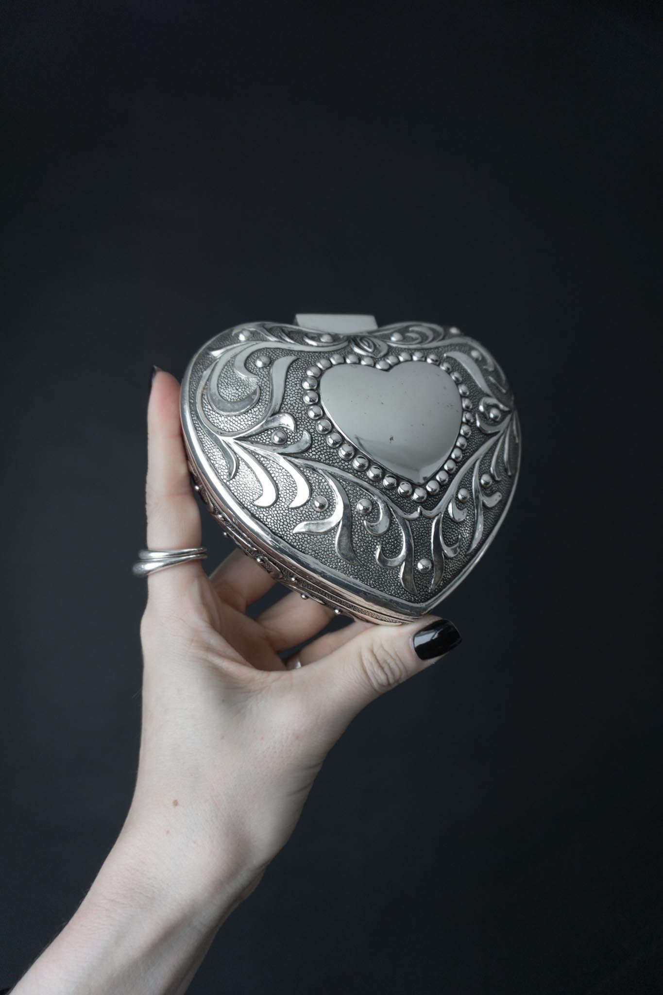 Vintage Schmuckschatullen Set, Heart Shaped Box