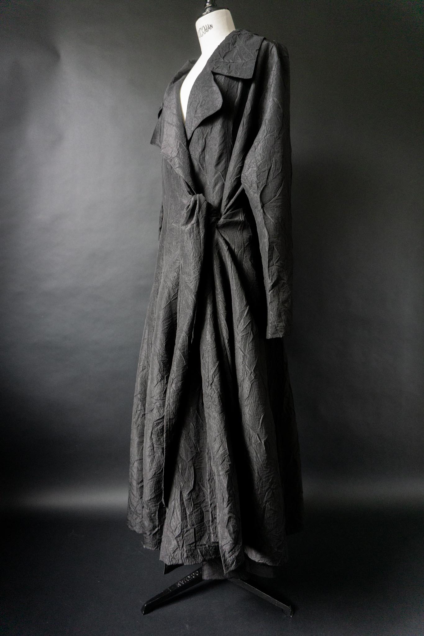 Vintage Goth Mantel, Crinkle, Avantgarde, M–XXL