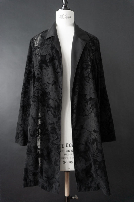 Vintage 90s Gothic Bluse Rosen, M–L