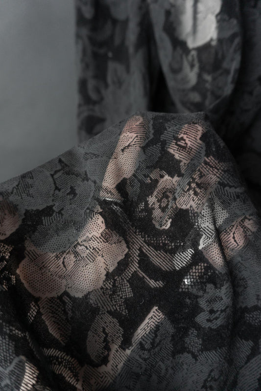 Vintage 90s Gothic Bluse Rosen, M–L