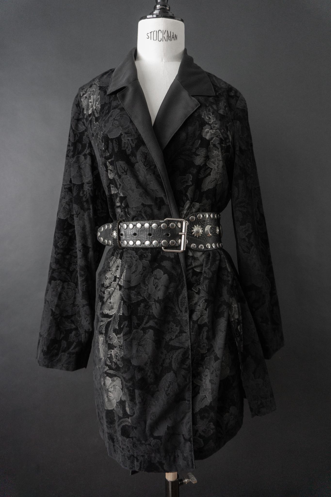 Vintage 90s Gothic Bluse Rosen, M–L