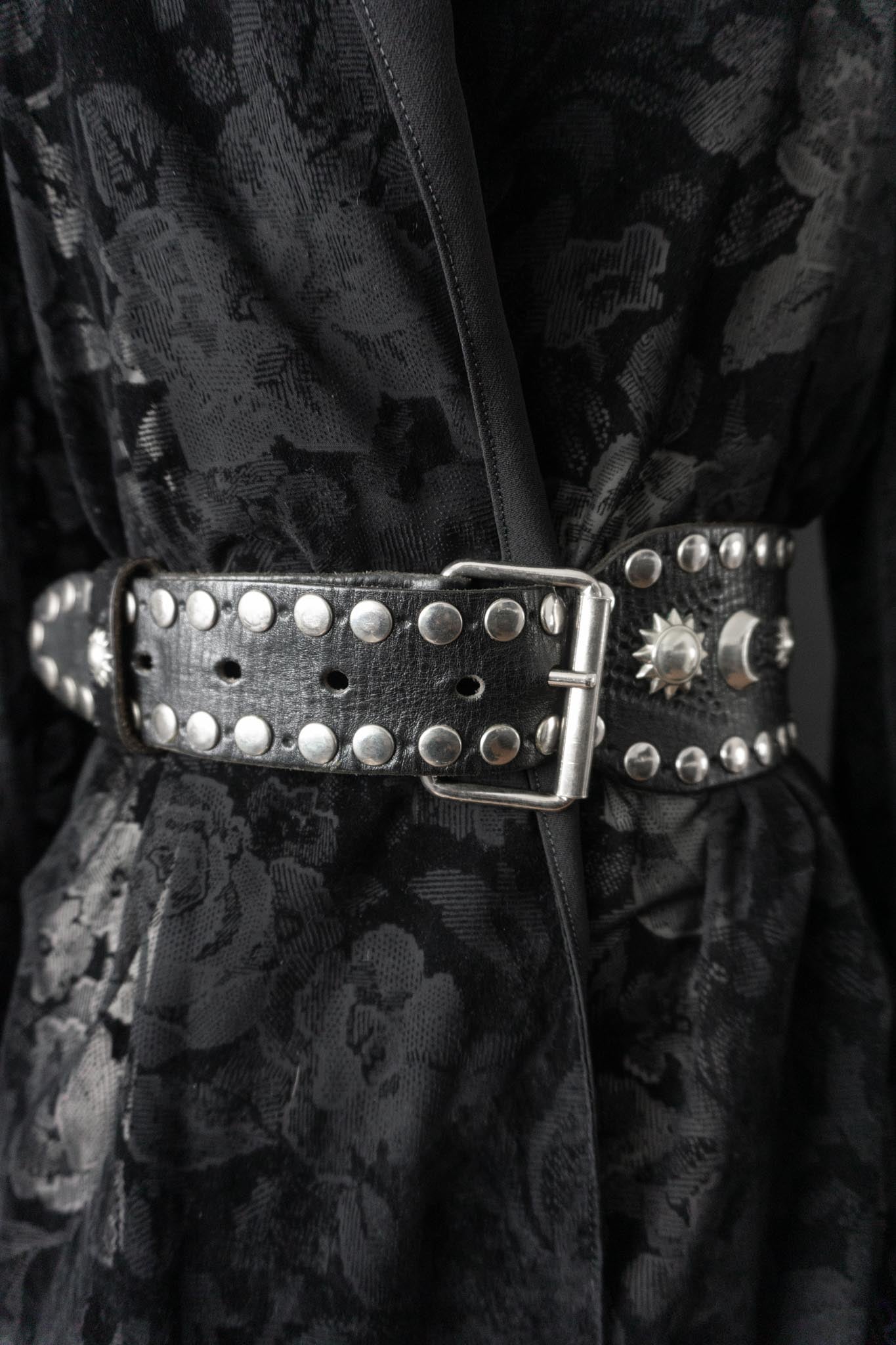 Vintage Nietengürtel 80s, Glamrock, S–L