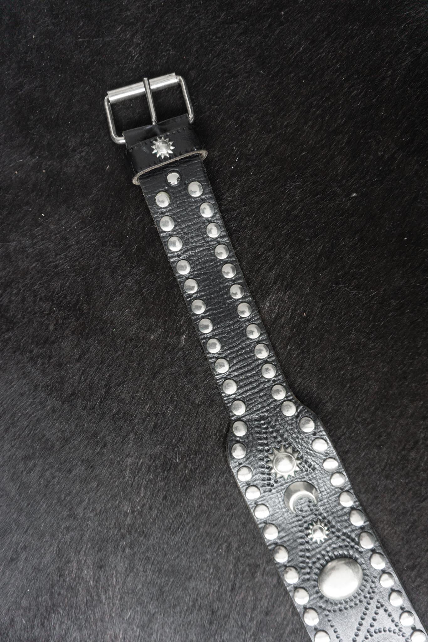 Vintage Nietengürtel 80s, Glamrock, S–L