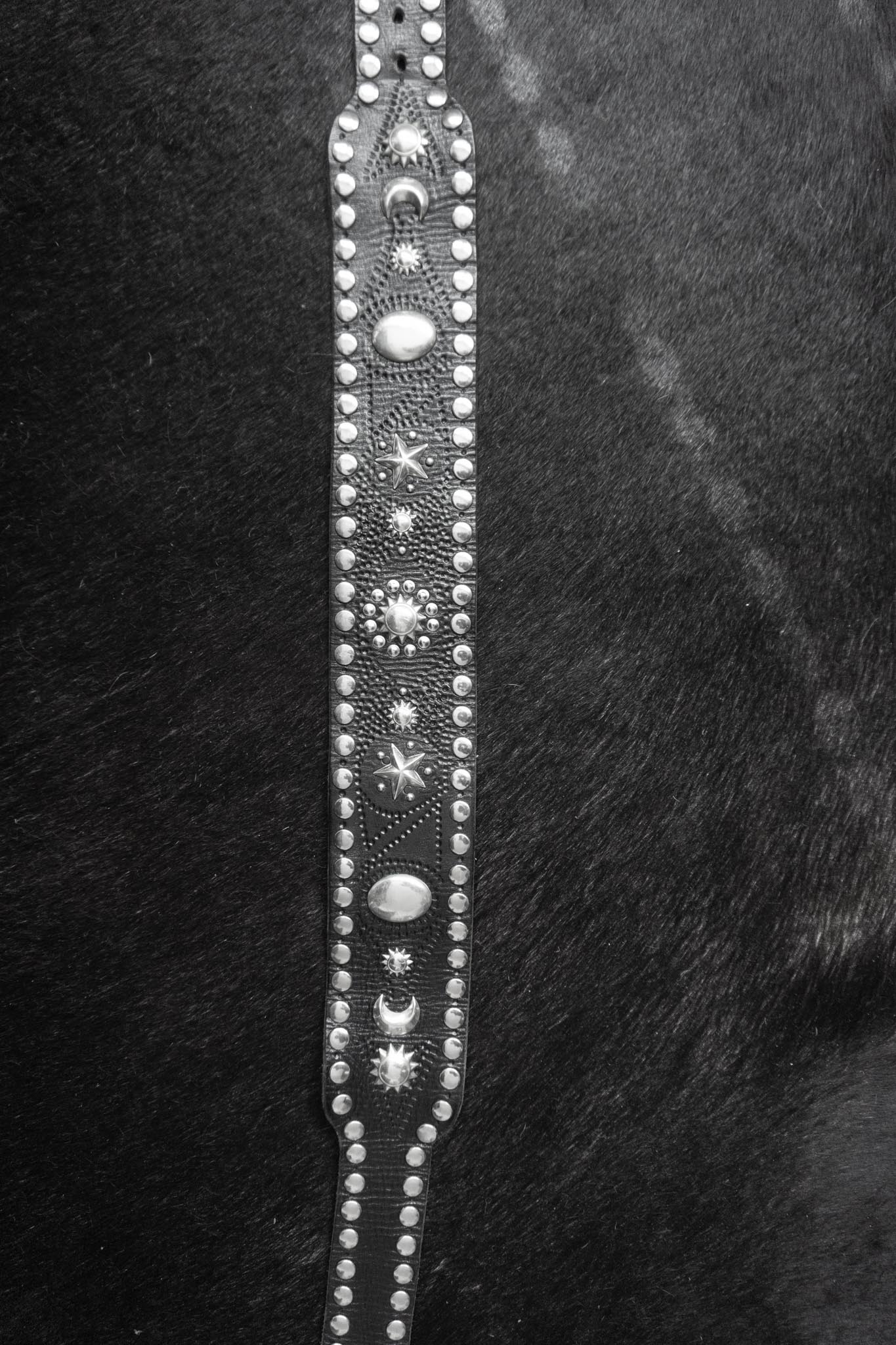 Vintage Nietengürtel 80s, Glamrock, S–L