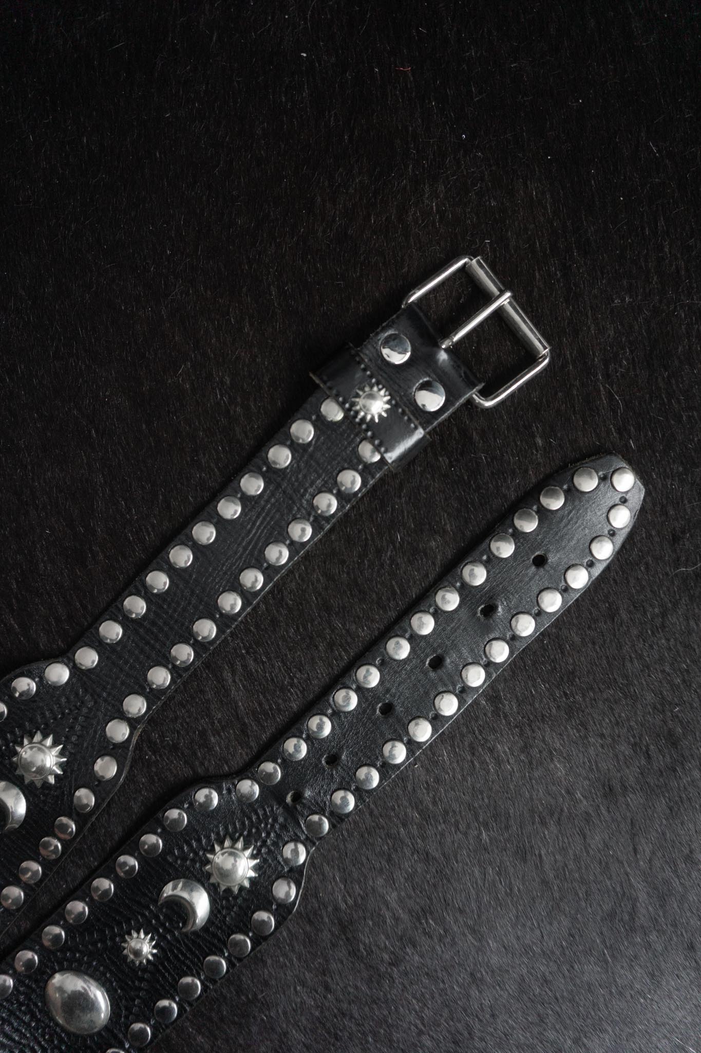 Vintage Nietengürtel 80s, Glamrock, S–L