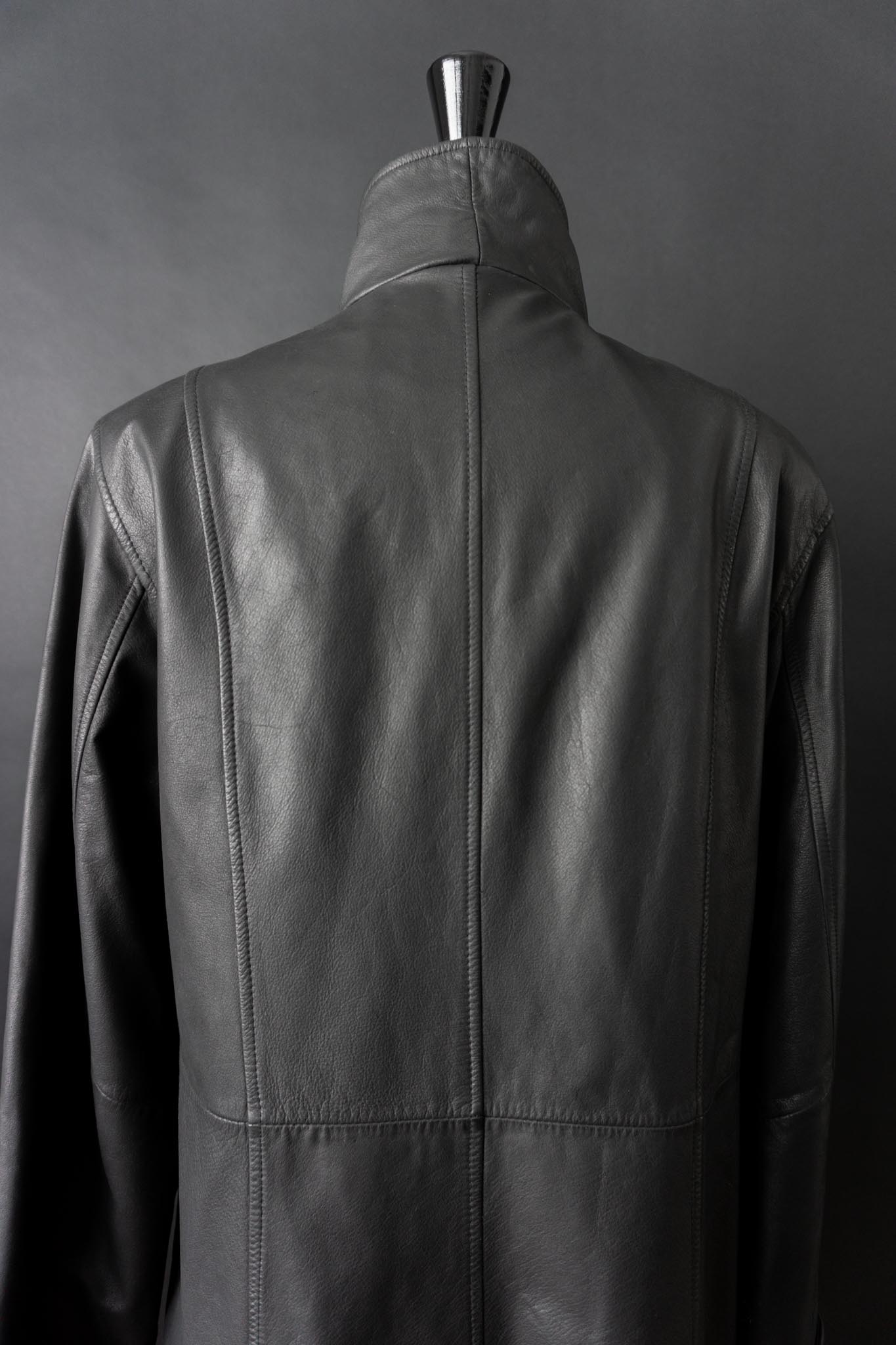Vintage 90s Ledermantel, Zipper, S–M