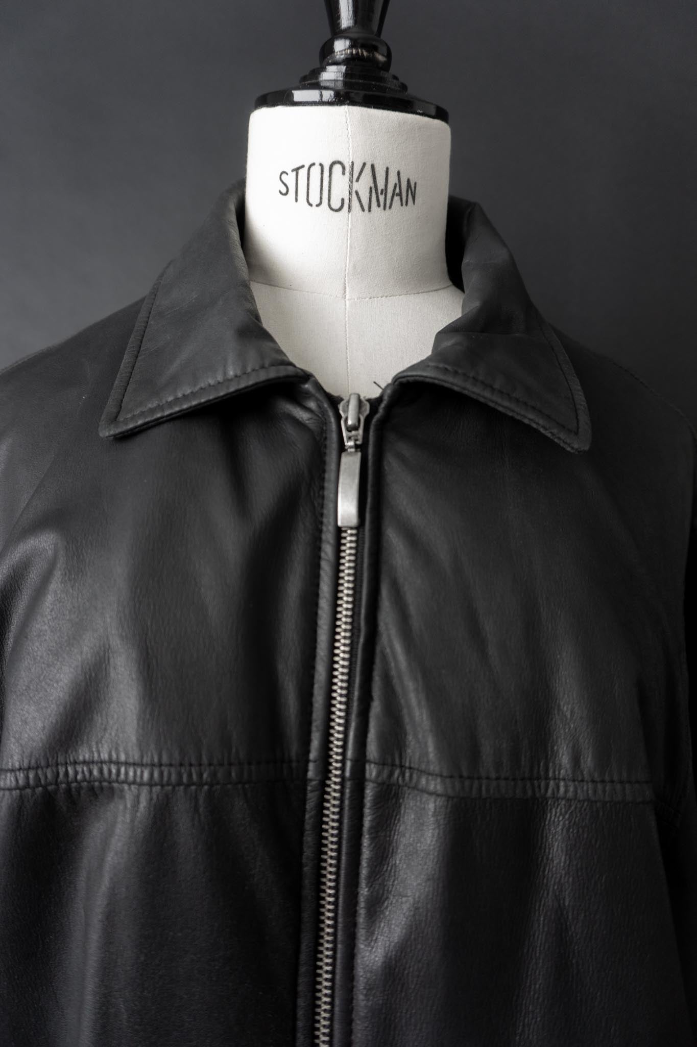 Vintage 90s Lederjacke mit Zipper, M–L