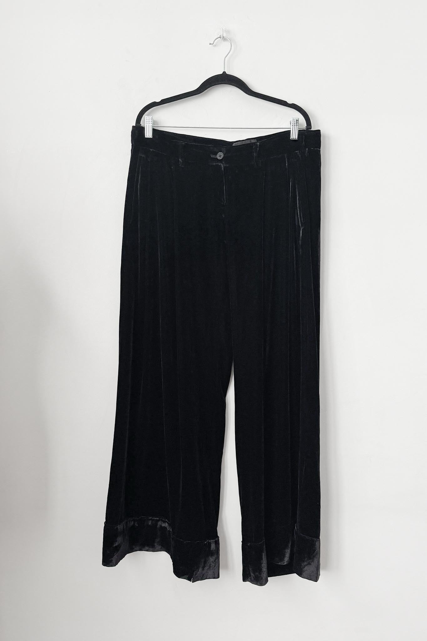 Vintage Ann Demeulemeester Wide Leg Samthose, M–L theplaincircle vintage