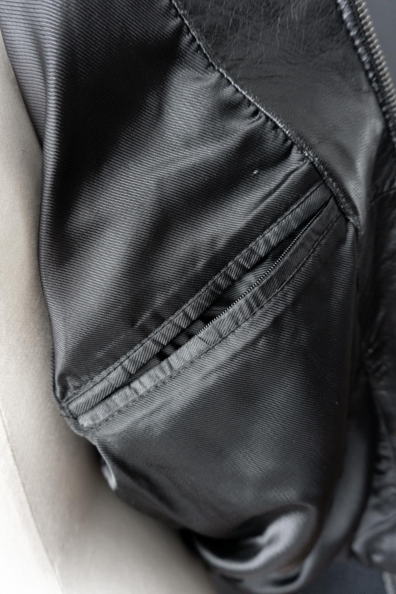Vintage 80s Blouson Lederjacke, Schwarz, M–L